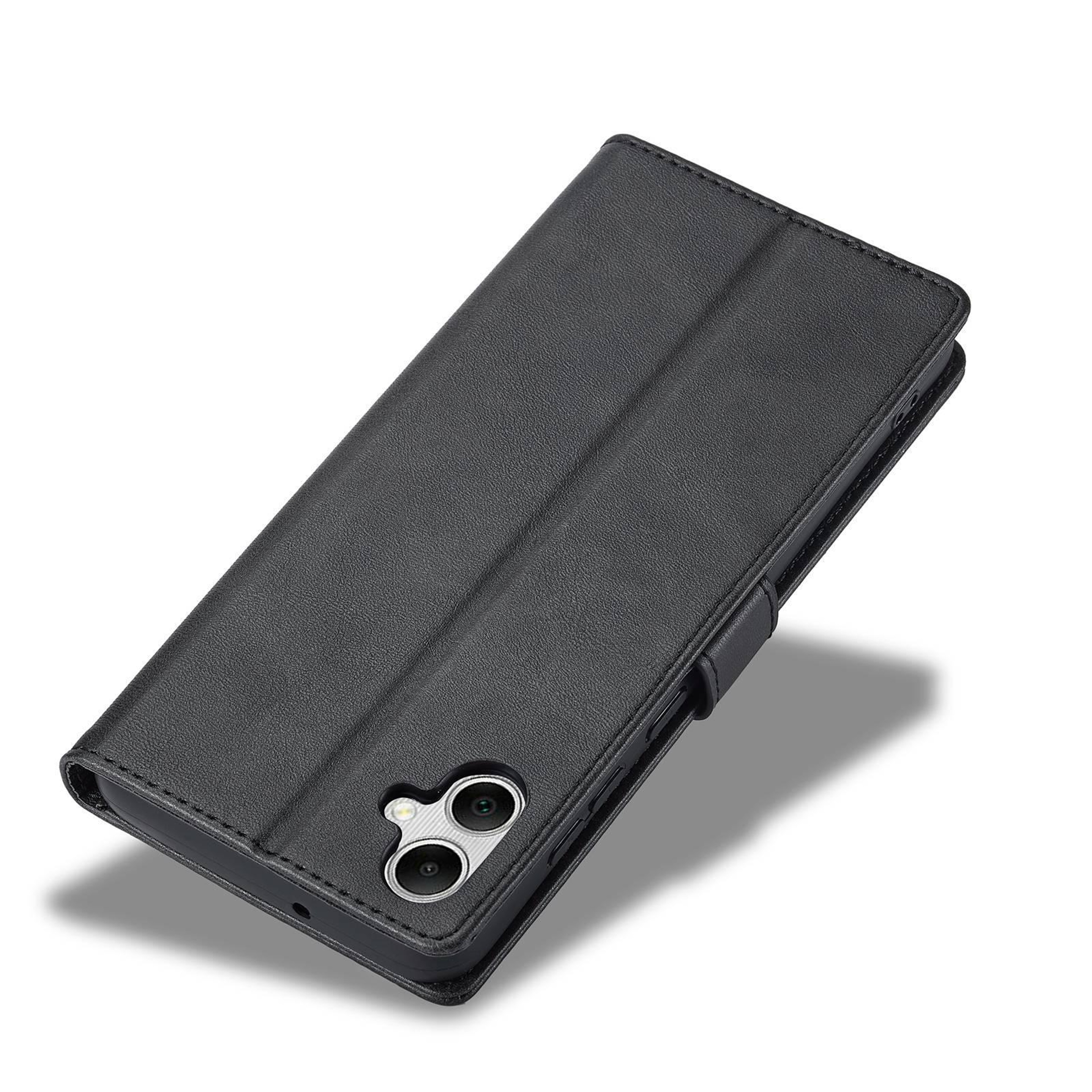 Galaxy A08 5G Case Calf Texture Leather Wallet Case With Card Slots And Stand 6