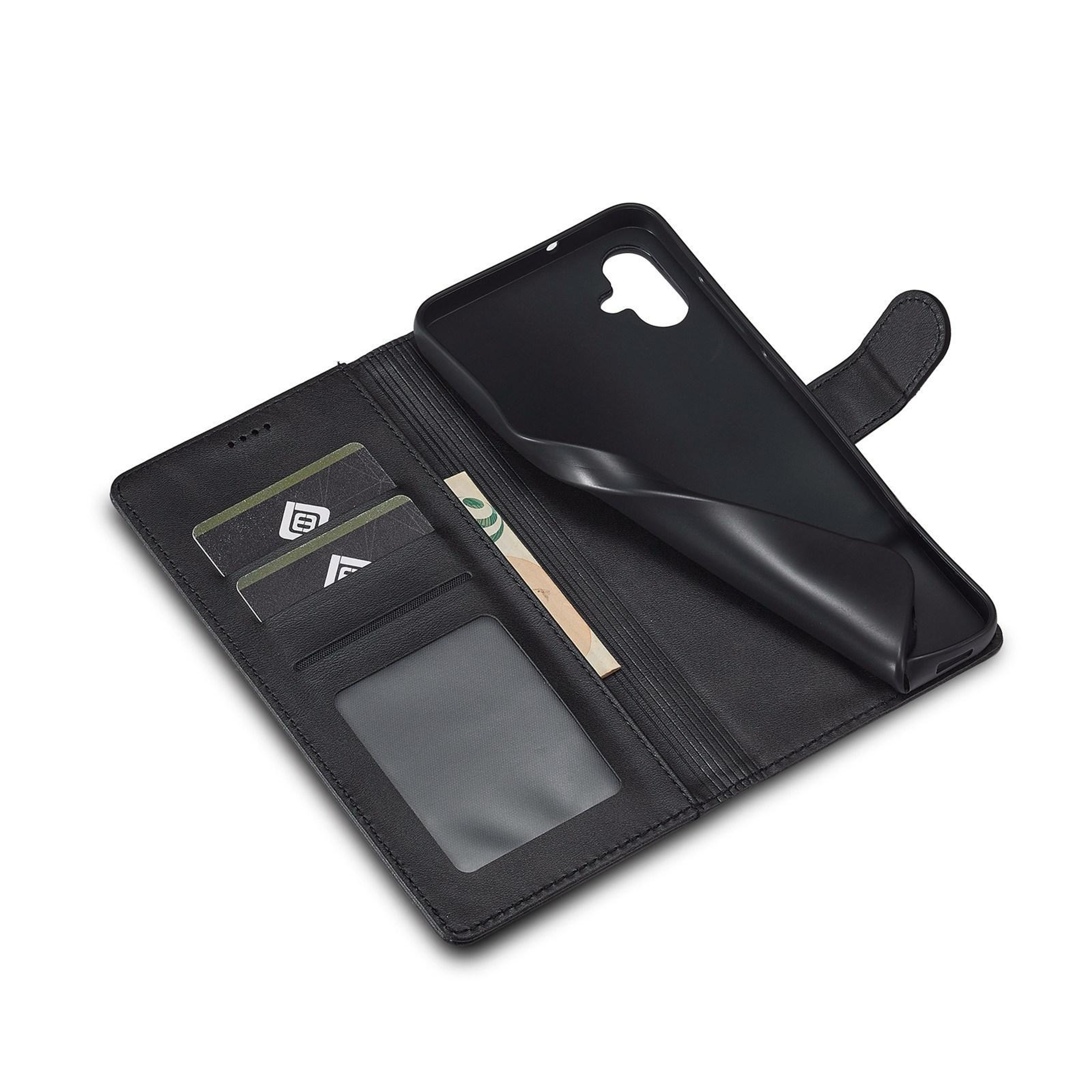 Galaxy A08 5G Case Calf Texture Leather Wallet Case With Card Slots And Stand 7