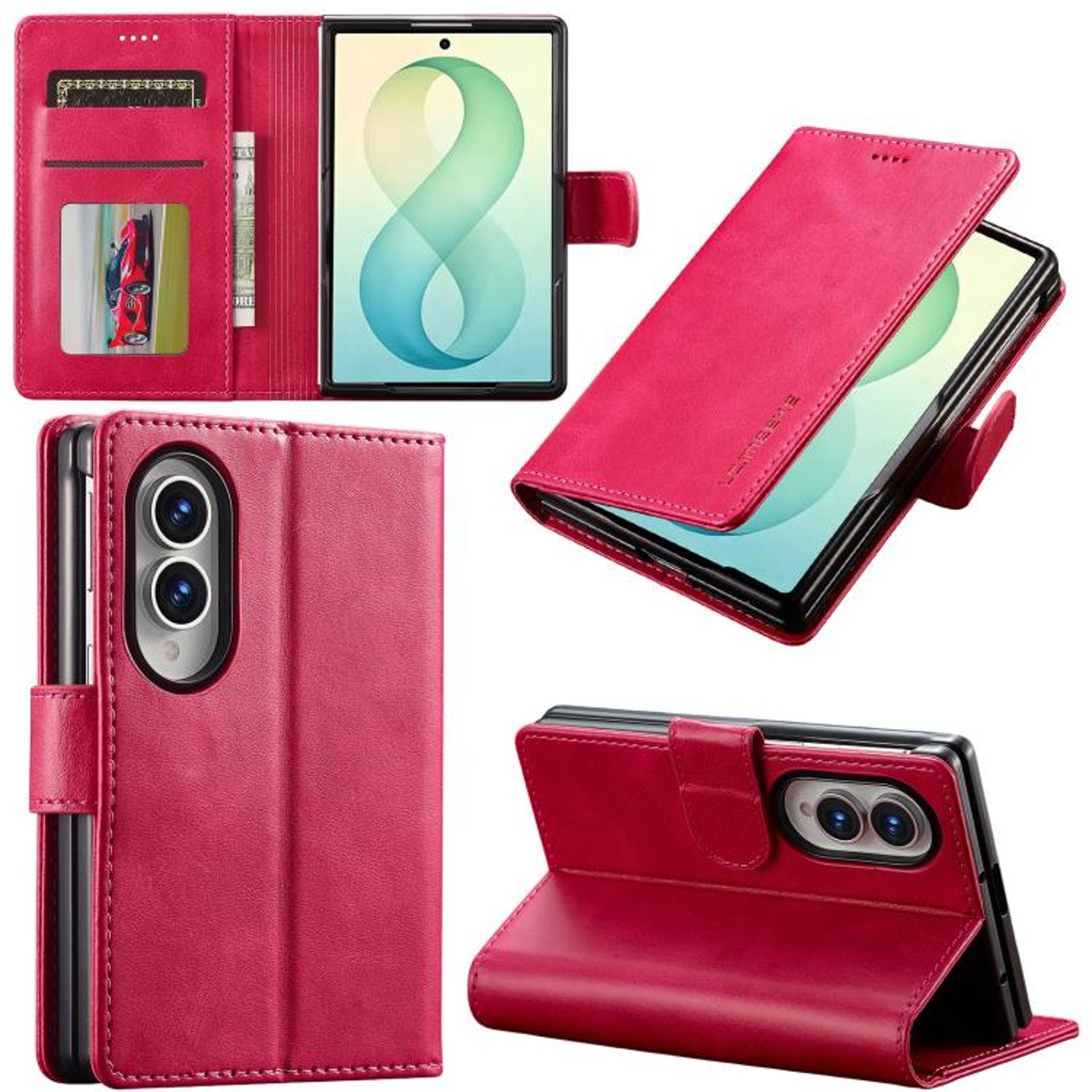 Galaxy Z Fold8 Case Calf Texture Leather Phone Case With Shockproof Protection 7