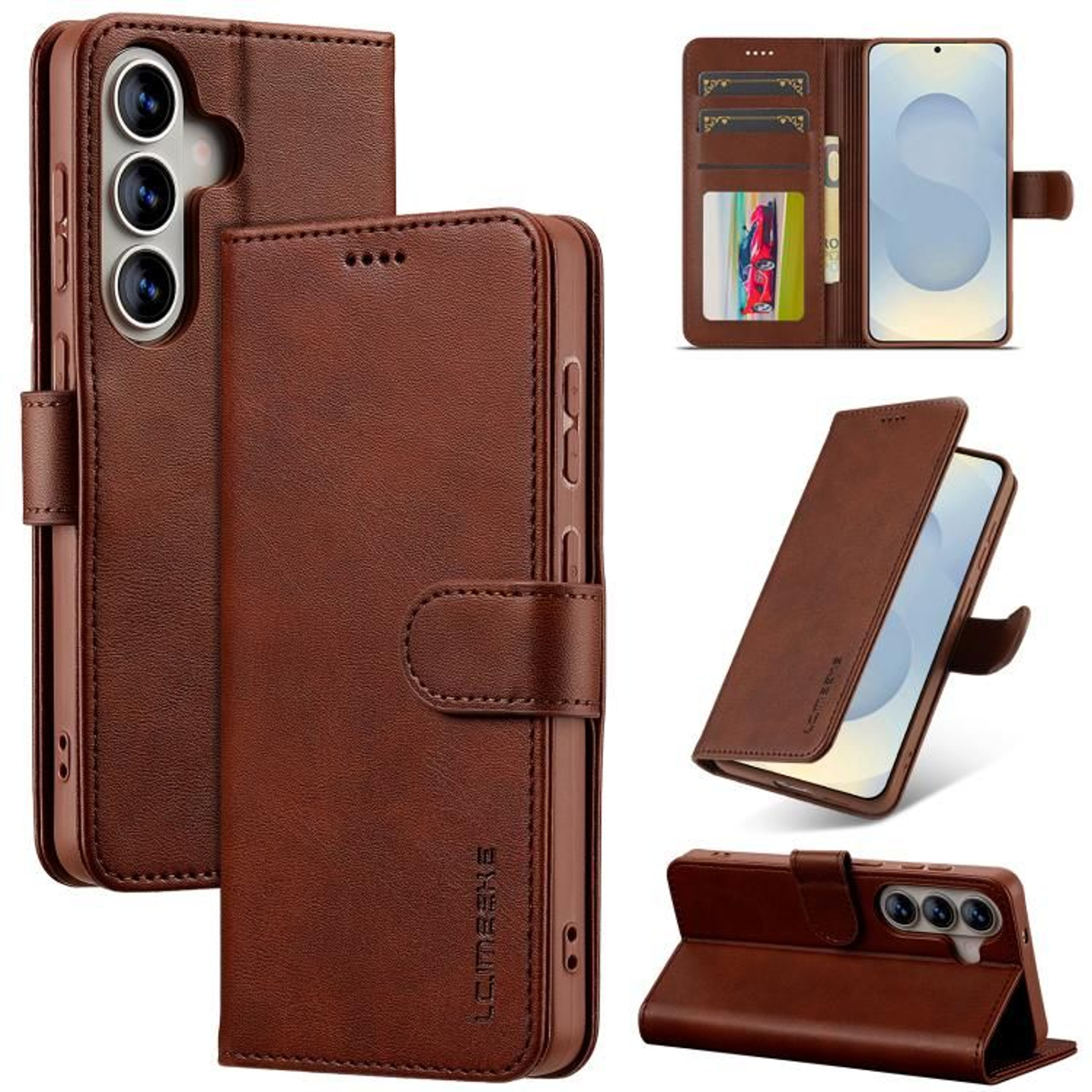 Galaxy S26 Plus Leather Wallet Case With Card Slots And Stand 10