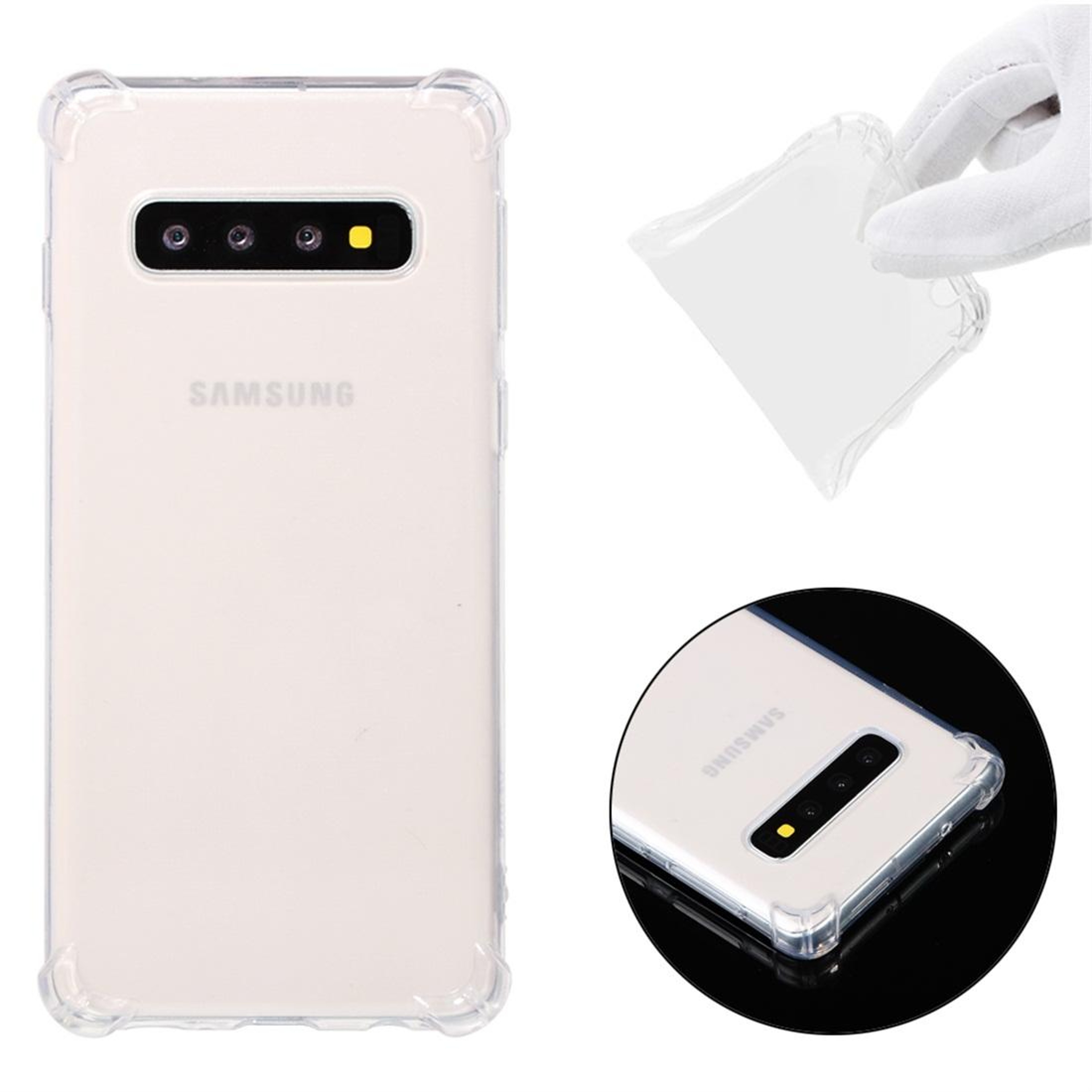 Galaxy S10 Plus Clear Shockproof TPU Case Slim Protective Cover – view 6