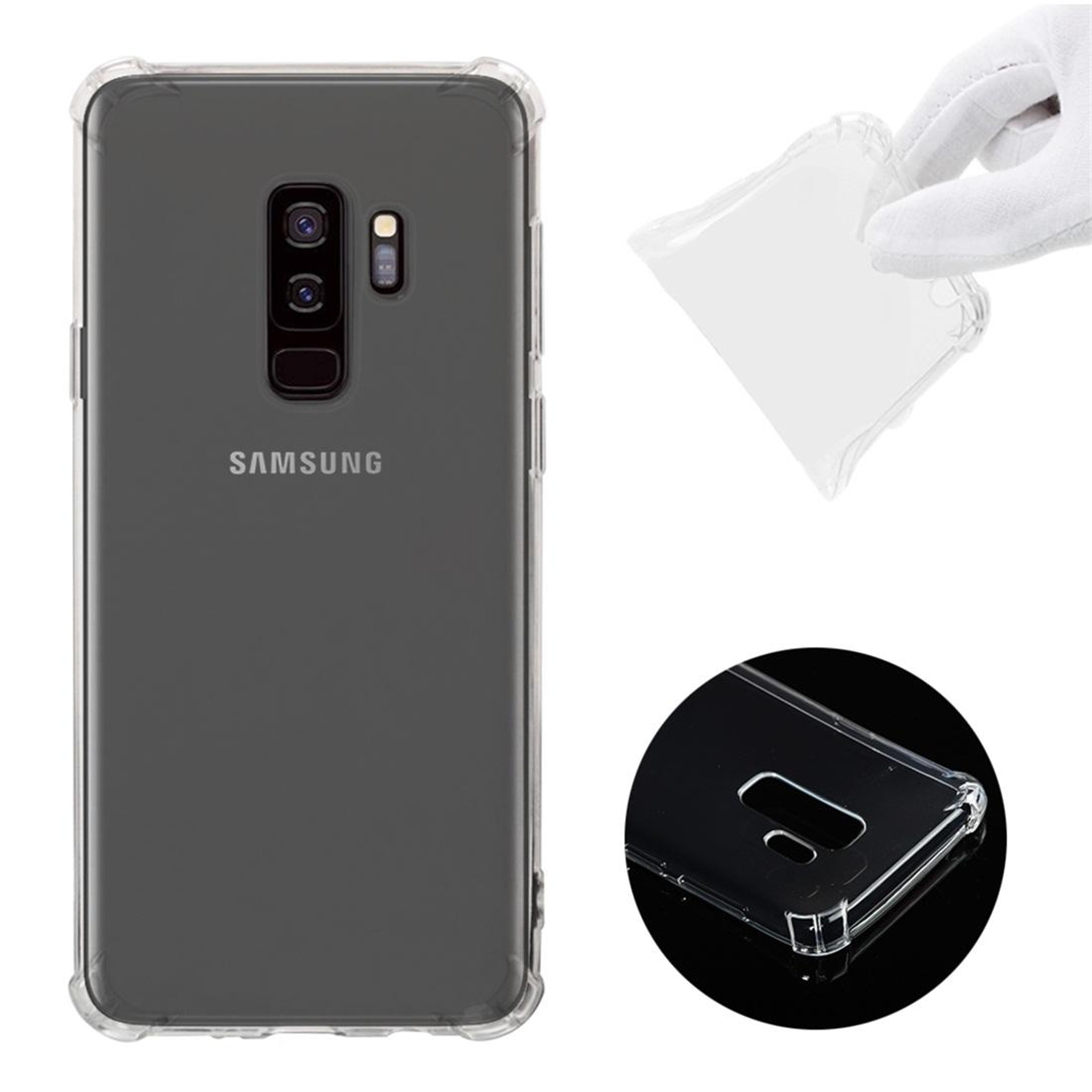 Galaxy S9 Plus Clear Case Shockproof Slim TPU Protective Cover – view 5