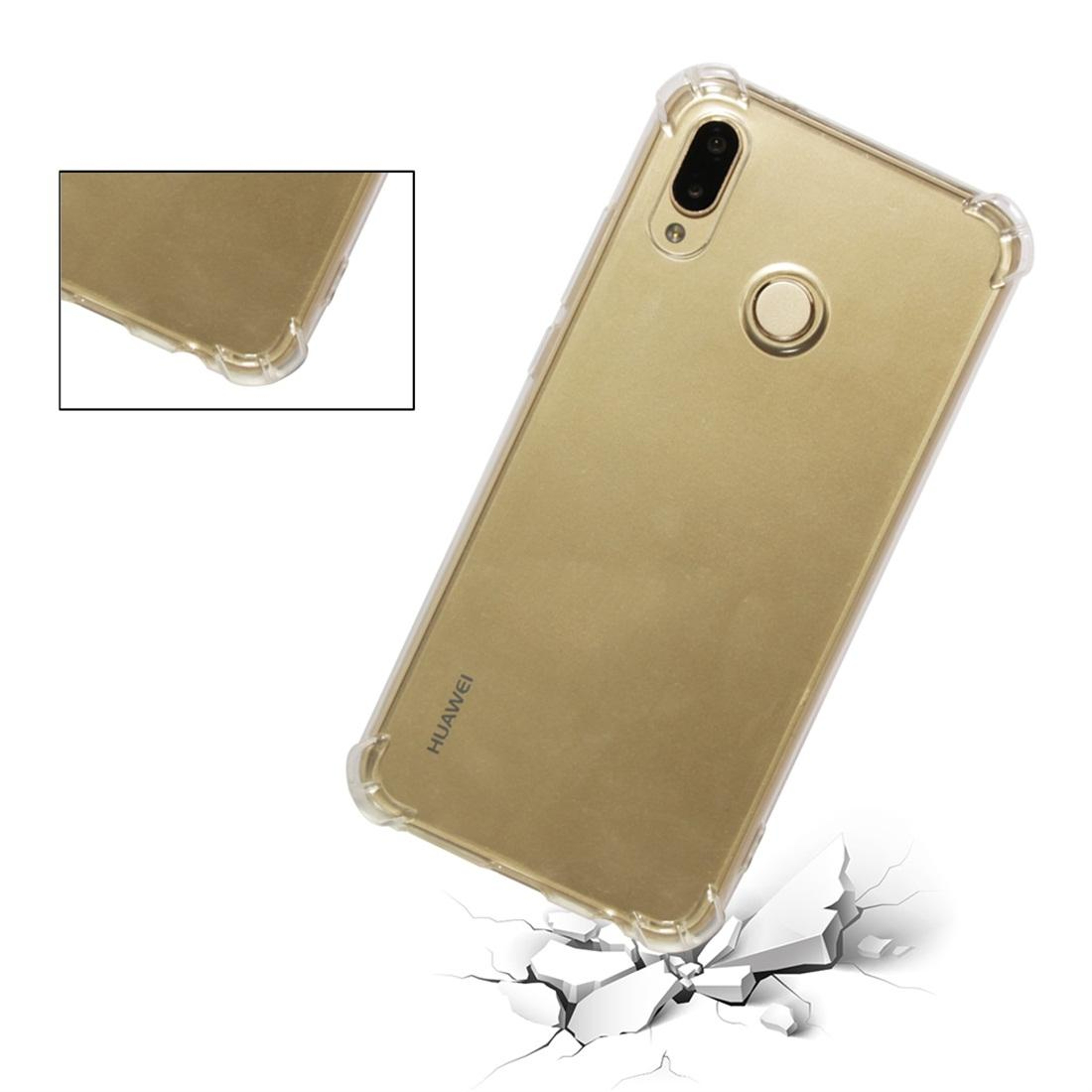 Clear Shockproof Huawei P20 Lite Case and Nova 3e Case Soft TPU Protective Cover – view 5