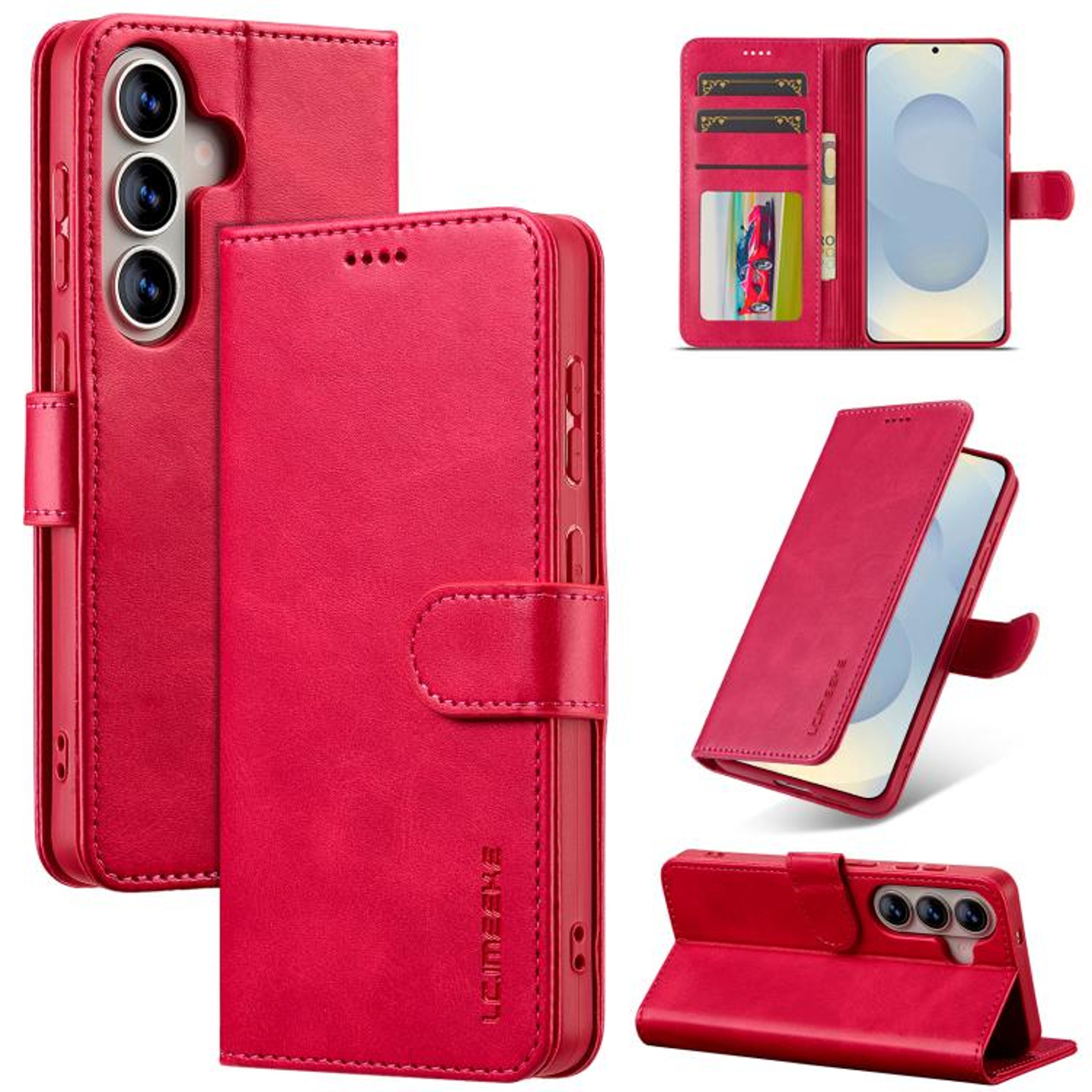 Samsung Galaxy A57 5G Wallet Case With Calf Texture Card Slots And Stand 8