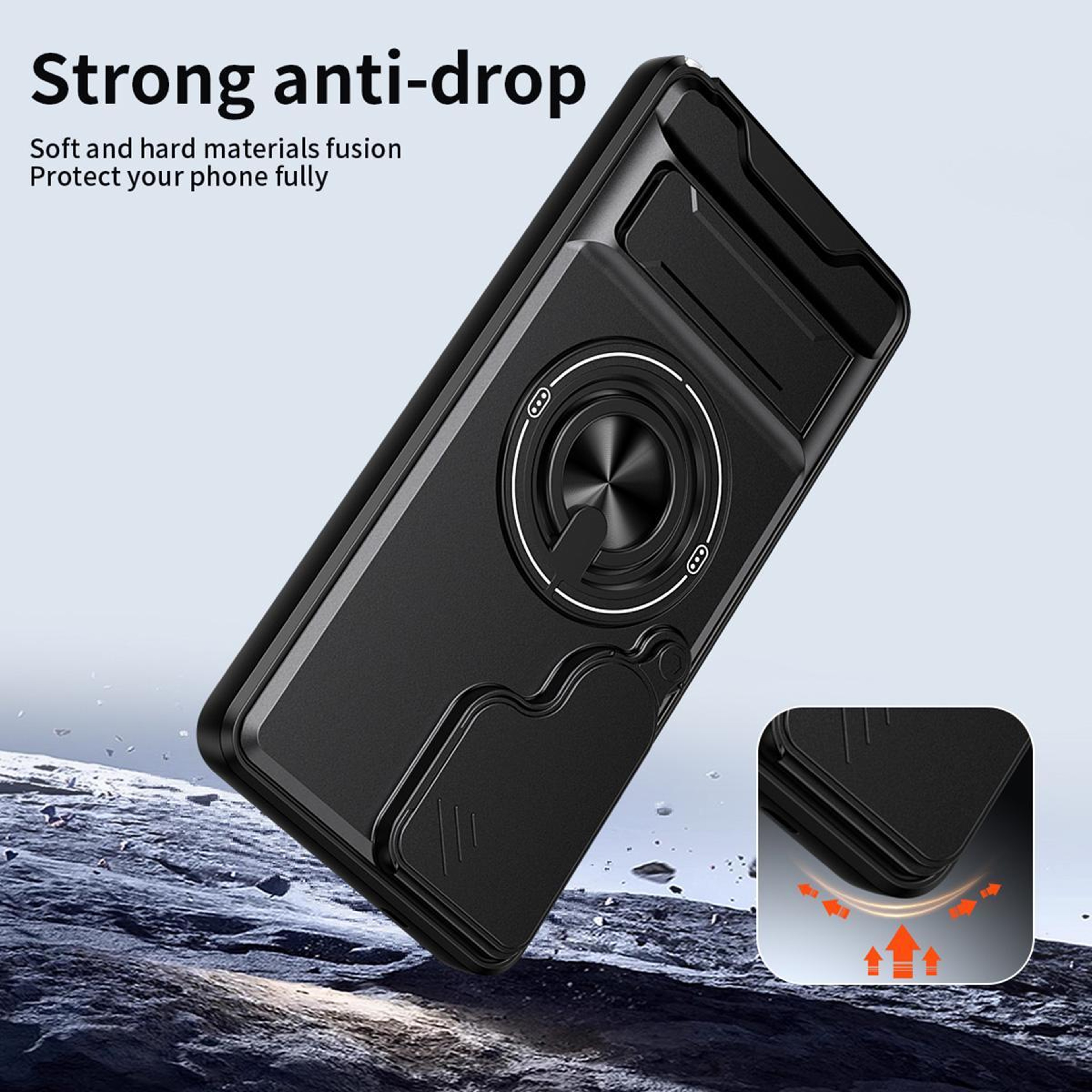 Samsung Series Magnetic Shockproof Case With Sliding Camera Cover And Kickstand 3