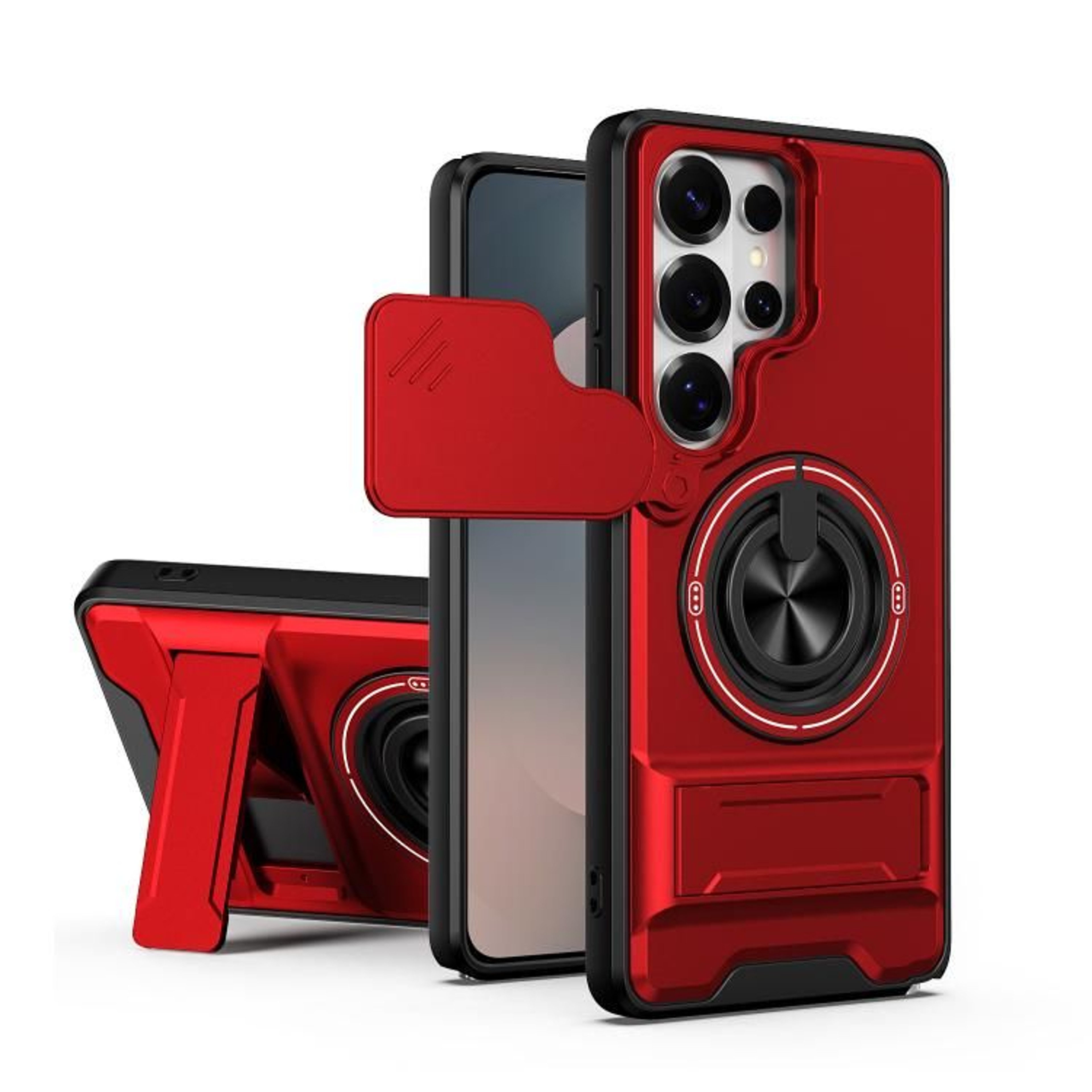 Samsung Series Magnetic Shockproof Case With Sliding Camera Cover And Kickstand 9