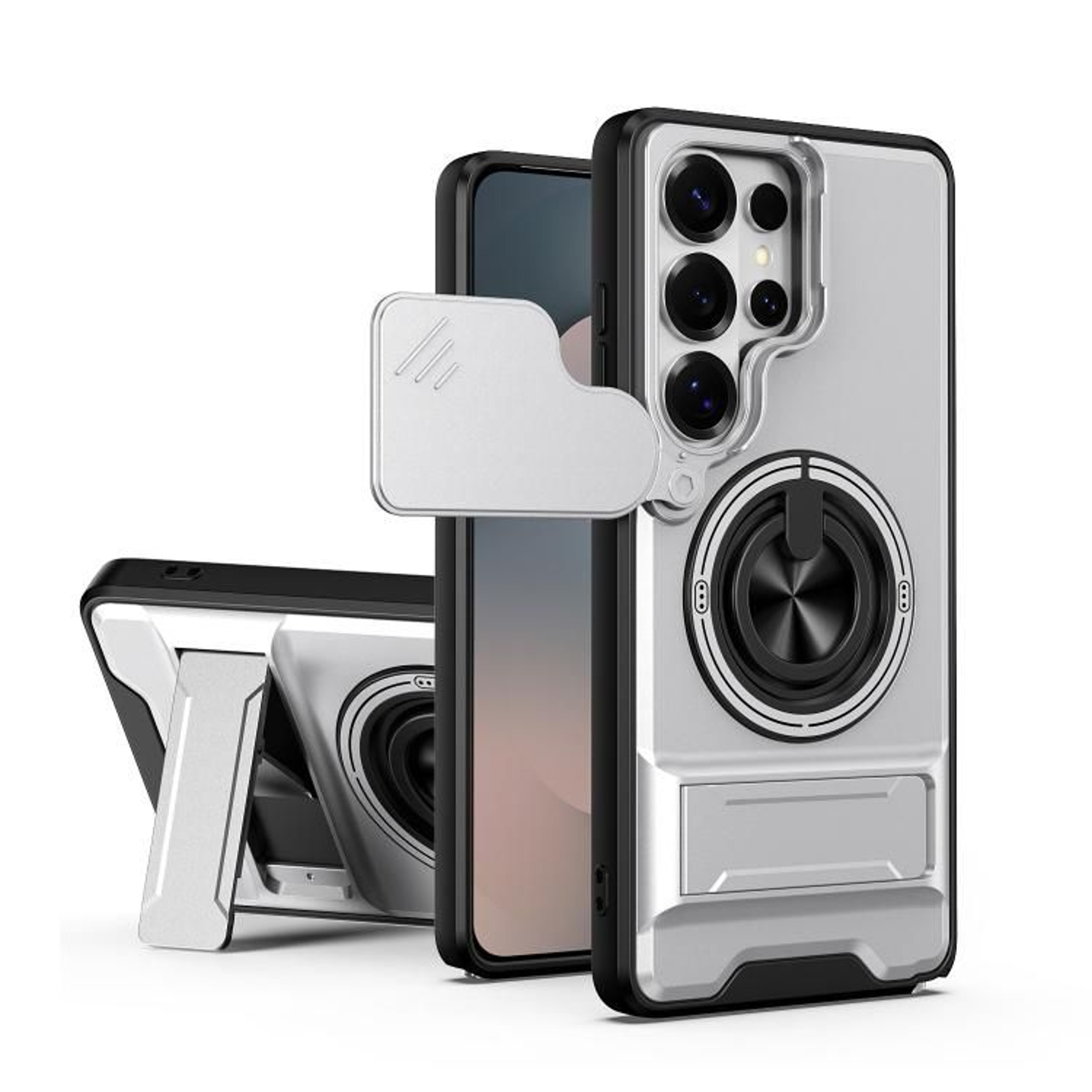Samsung Series Magnetic Shockproof Case With Sliding Camera Cover And Kickstand 10