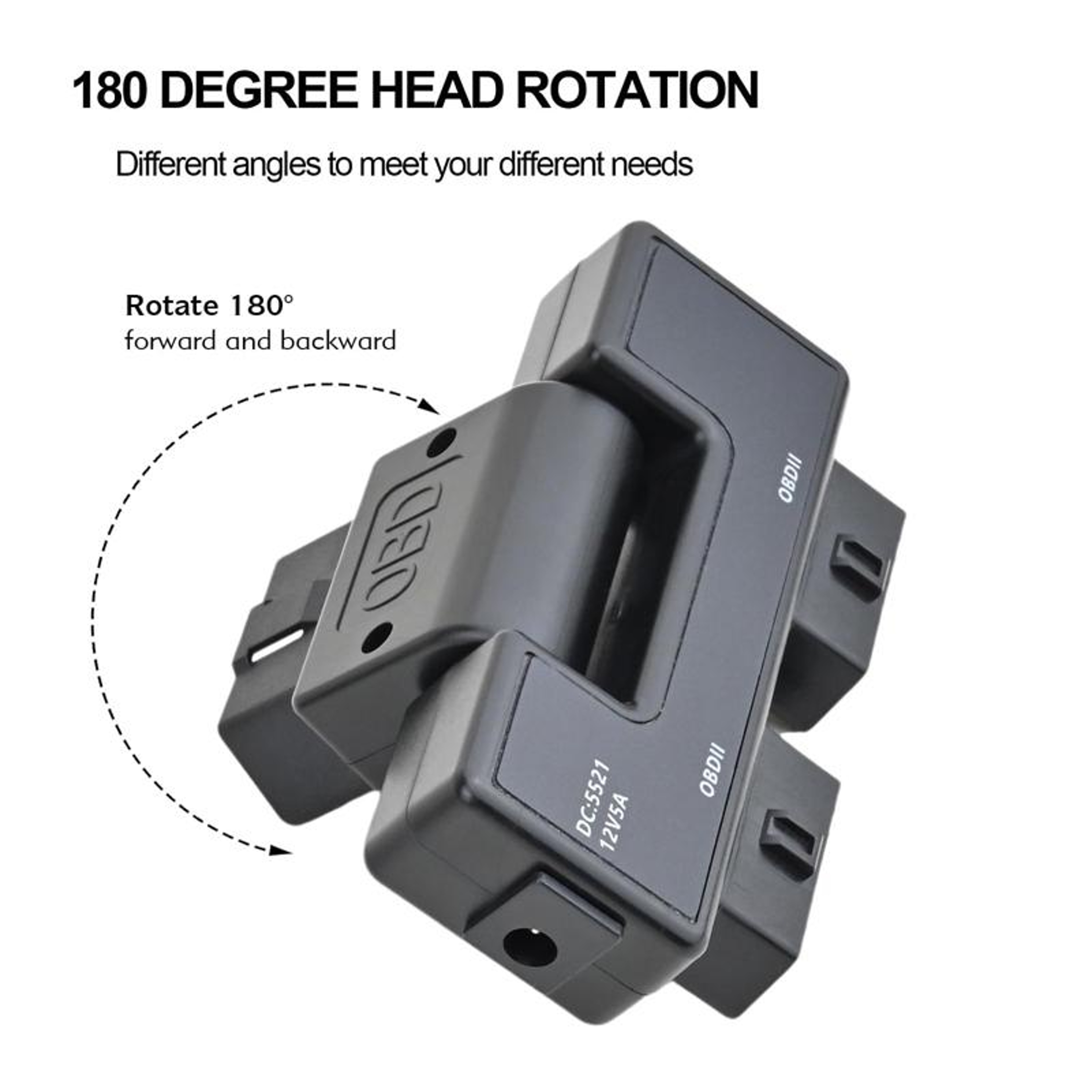 H015 OBD2 Splitter Adapter 16 Pin 1 to 2 Dual Port Rotating Diagnostic Connector – view 4