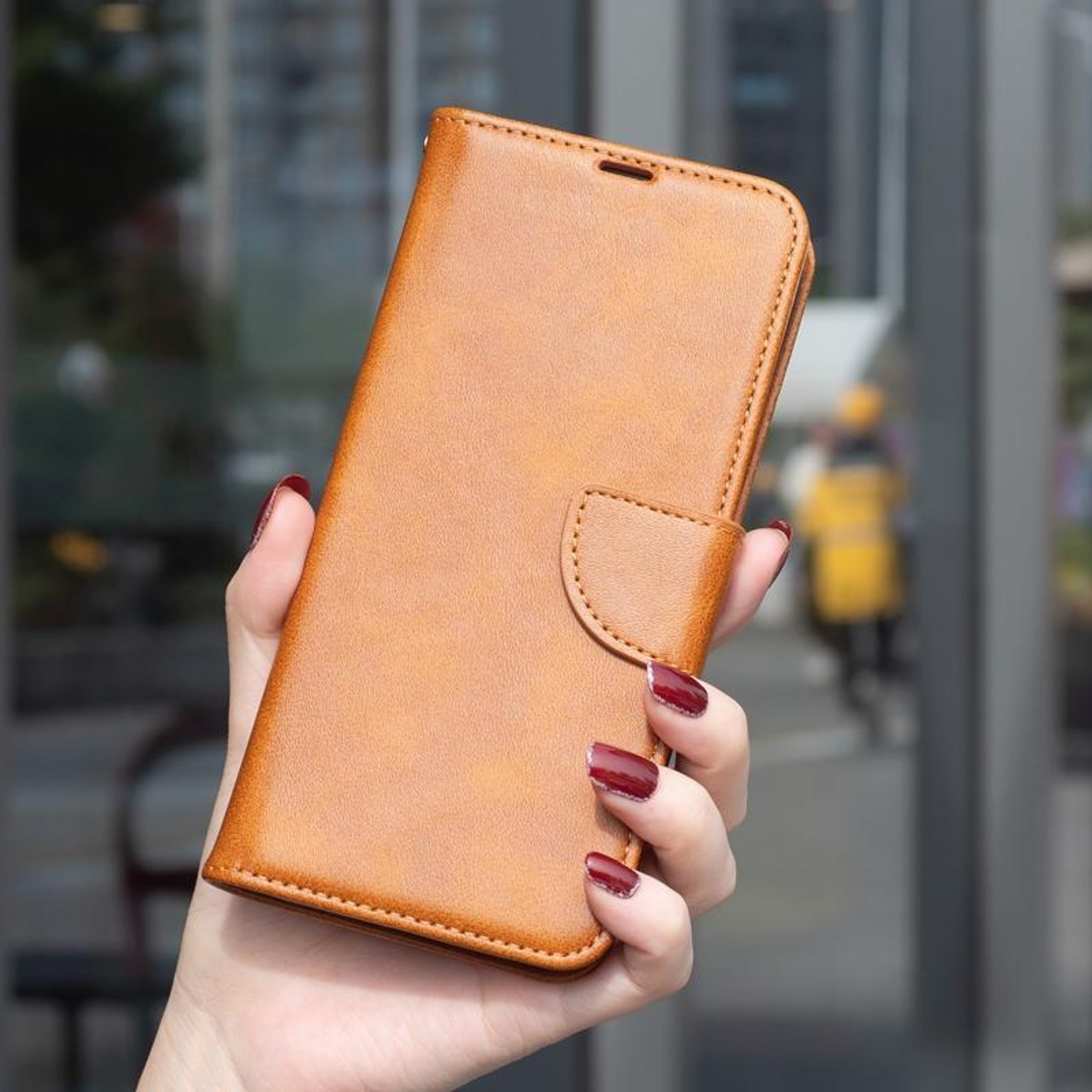 Samsung Galaxy Series Case Lambskin Texture Flip Leather Case With Card Slots And Stand 7