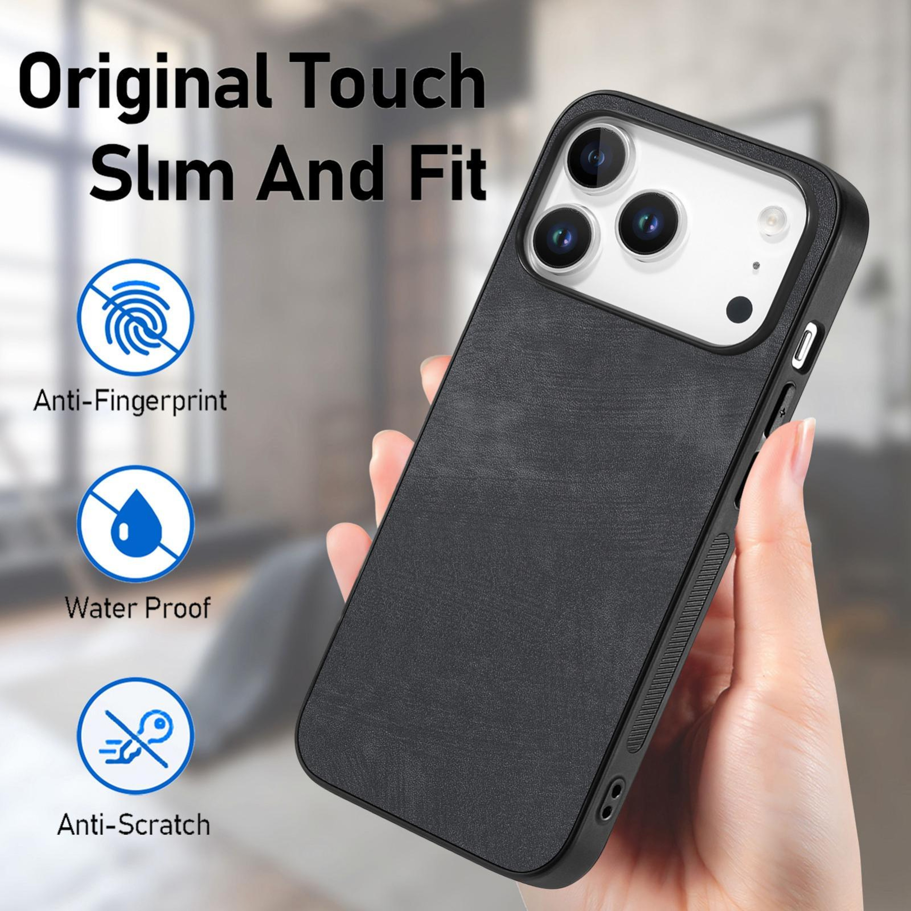 IPhone Series Leather Case With Protective TPU PC Back Cover 5
