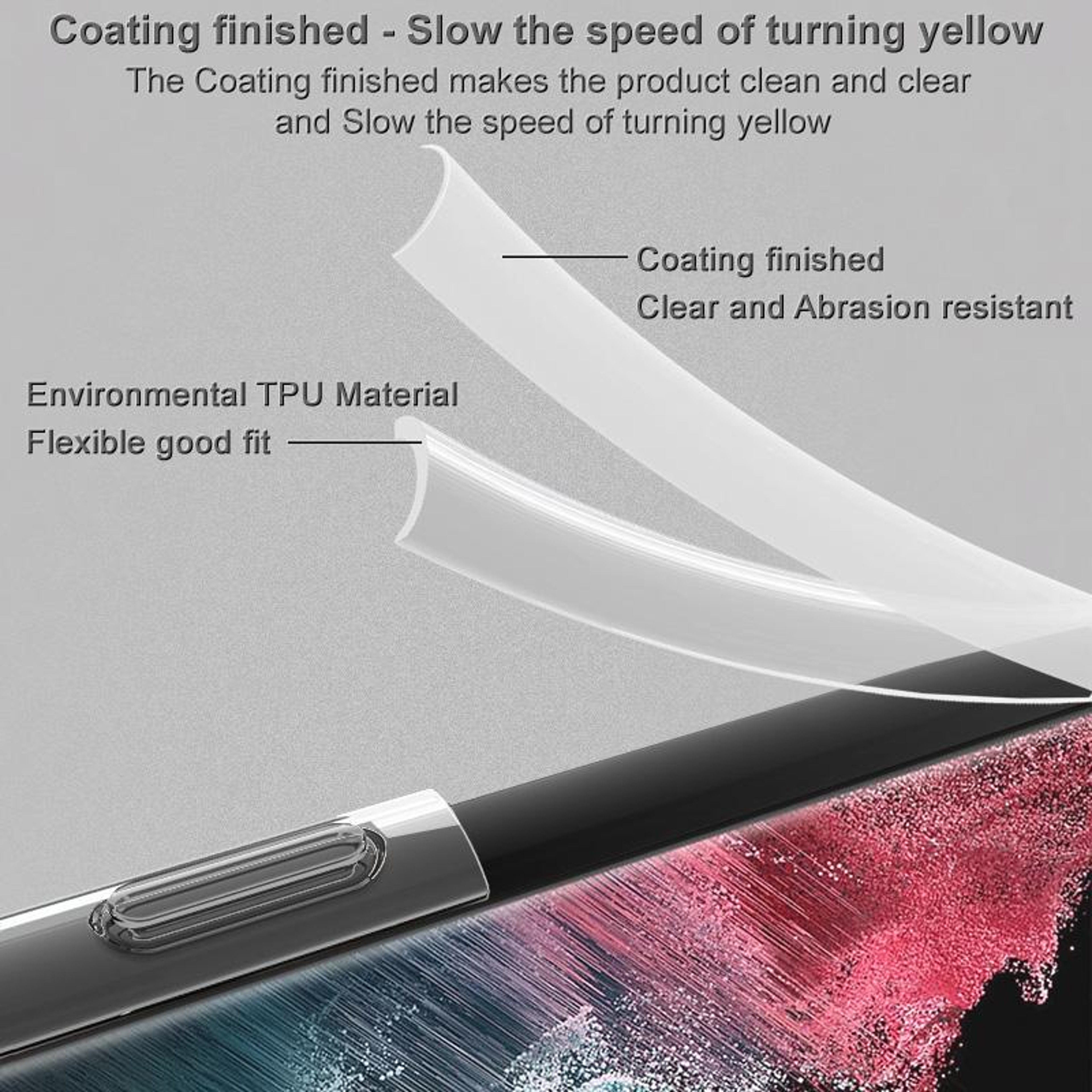 IMAK UX-10 Samsung Galaxy S23 Case Clear Shockproof TPU Protective Cover – view 4