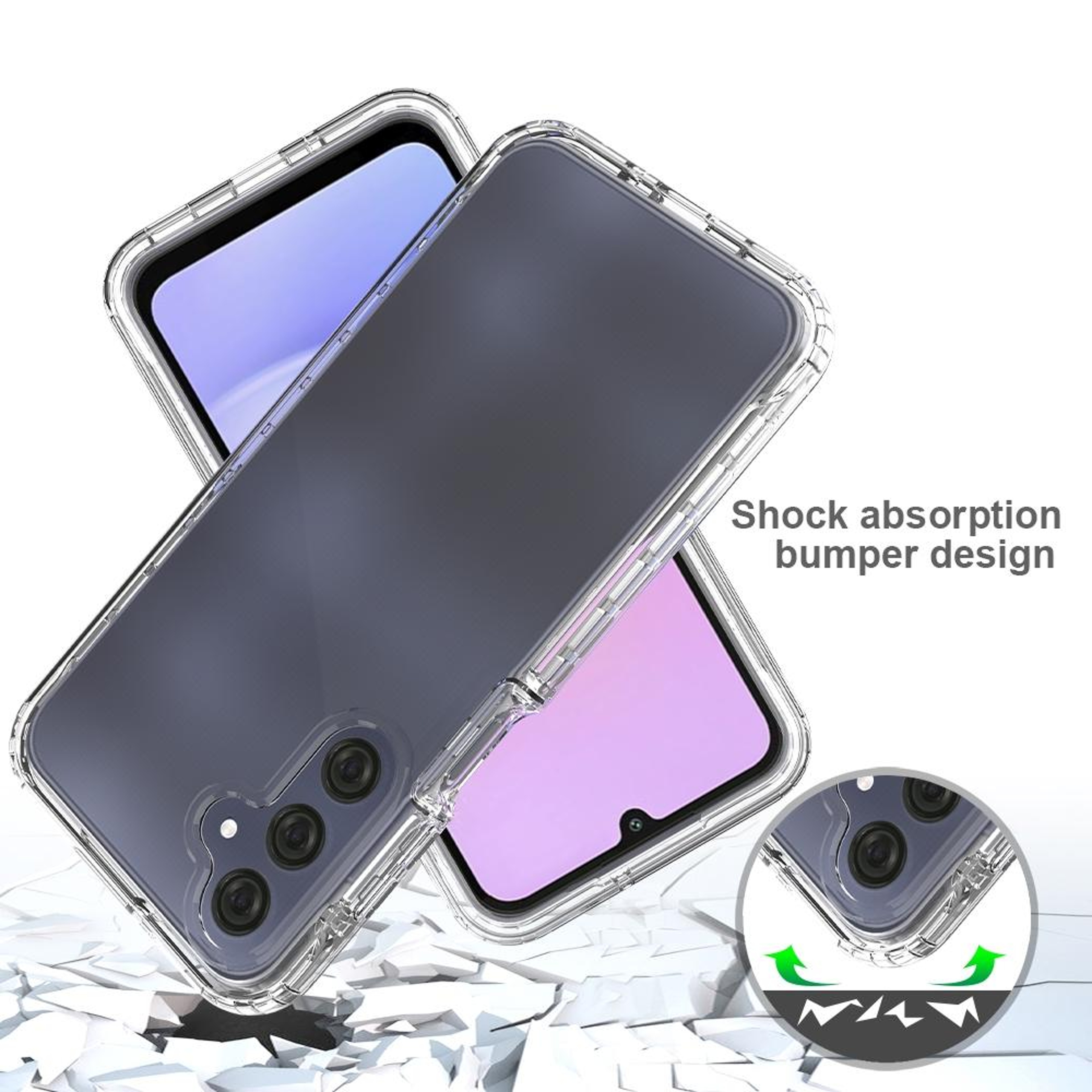 Samsung Galaxy A16 5G Clear Shockproof TPU PC Protective Case – view 5