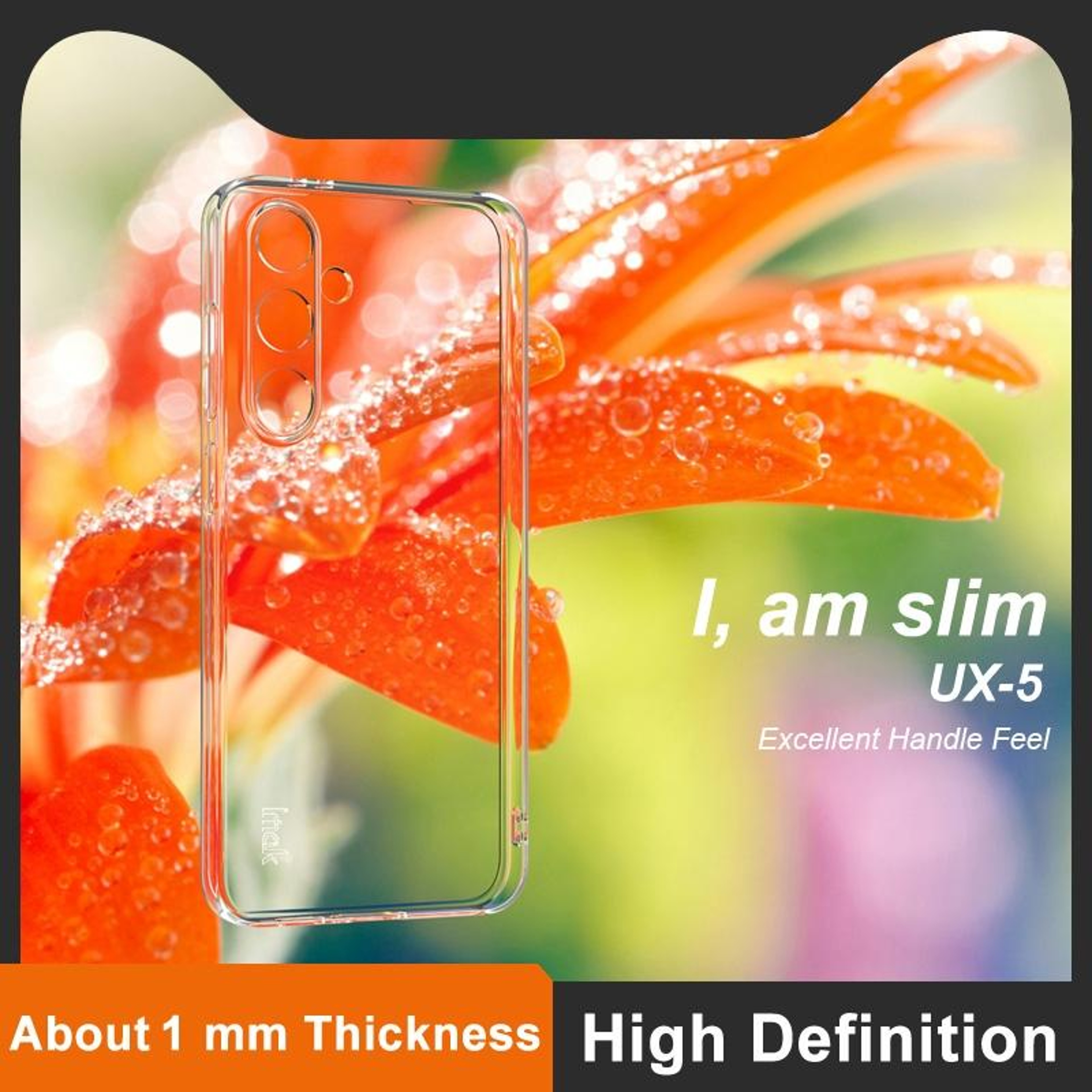 imak UX-5 Samsung Galaxy S24 FE Case – Super Slim Clear TPU Case with Shockproof Corner Protection – view 3
