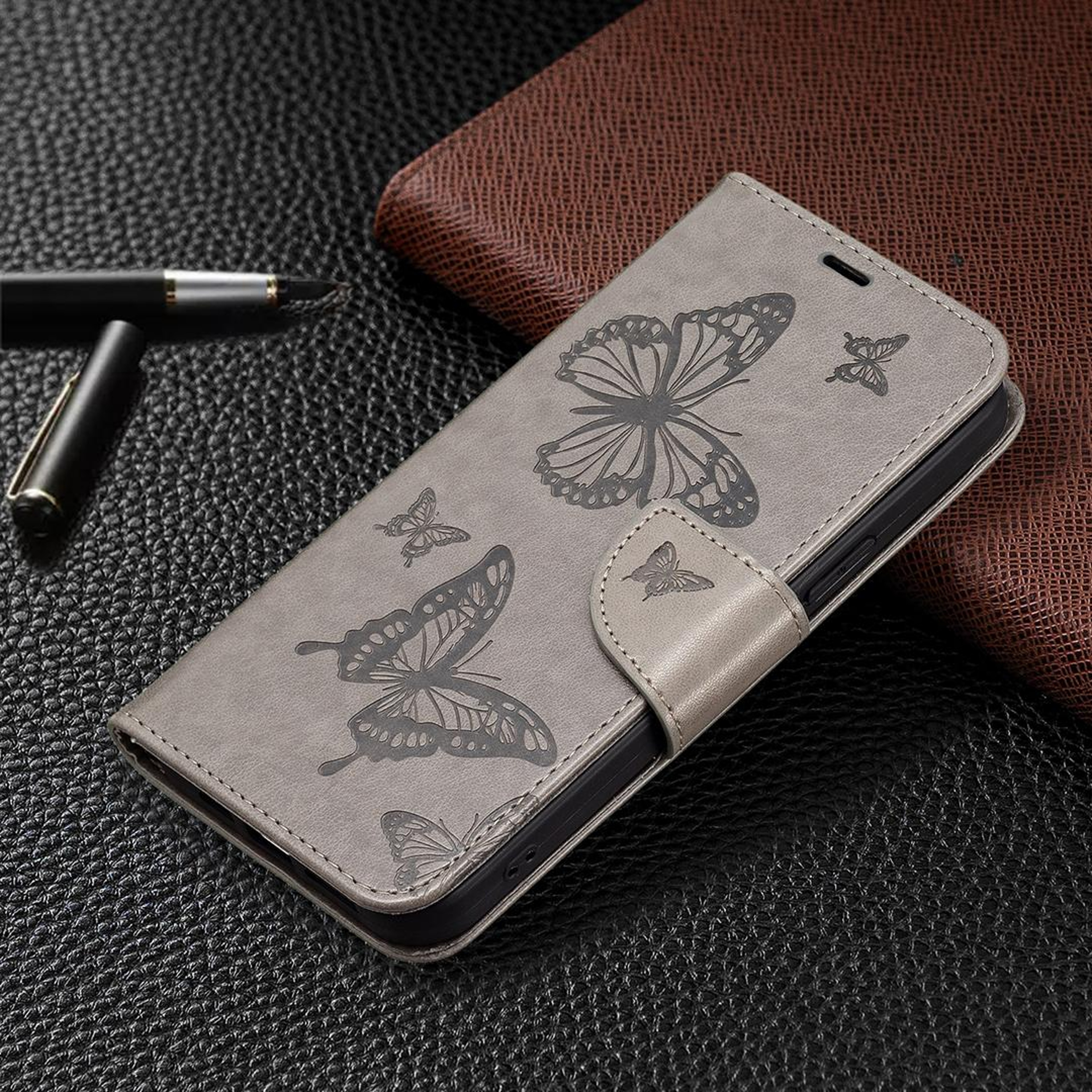 Butterfly IPhone 16 Plus Wallet Case With Card Holder Stand And PU Leather Cover 1