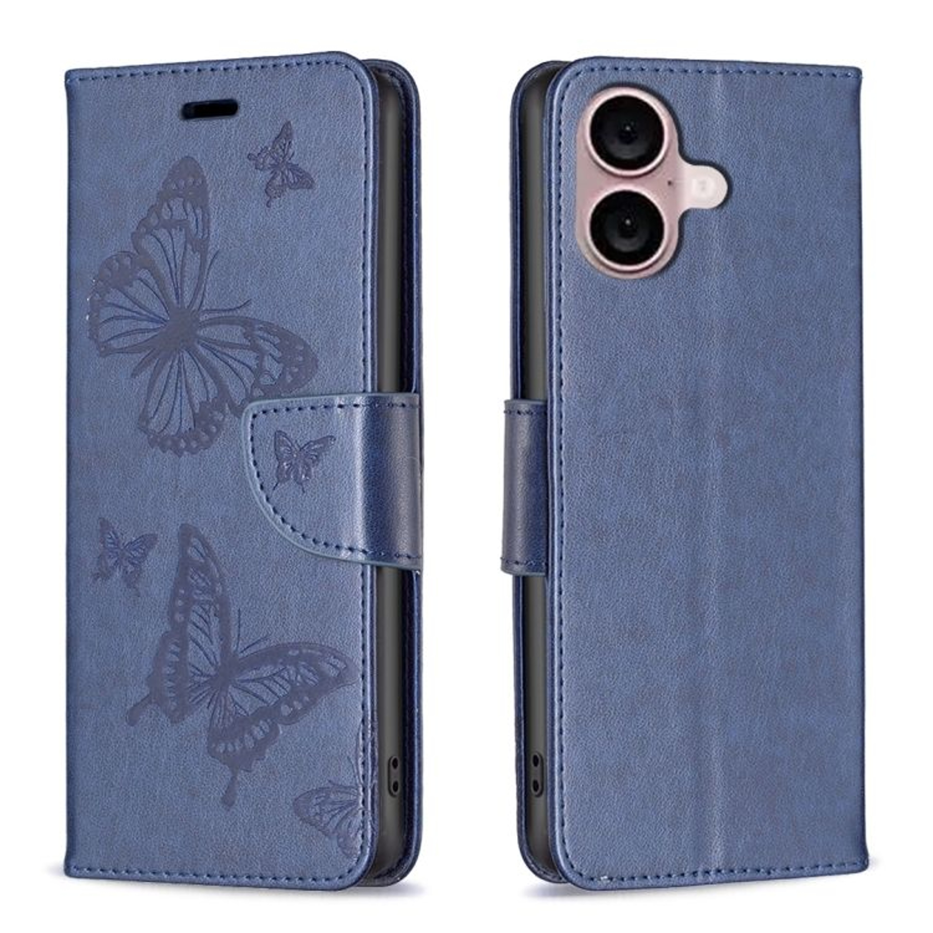 Butterfly IPhone 16 Plus Wallet Case With Card Holder Stand And PU Leather Cover 9