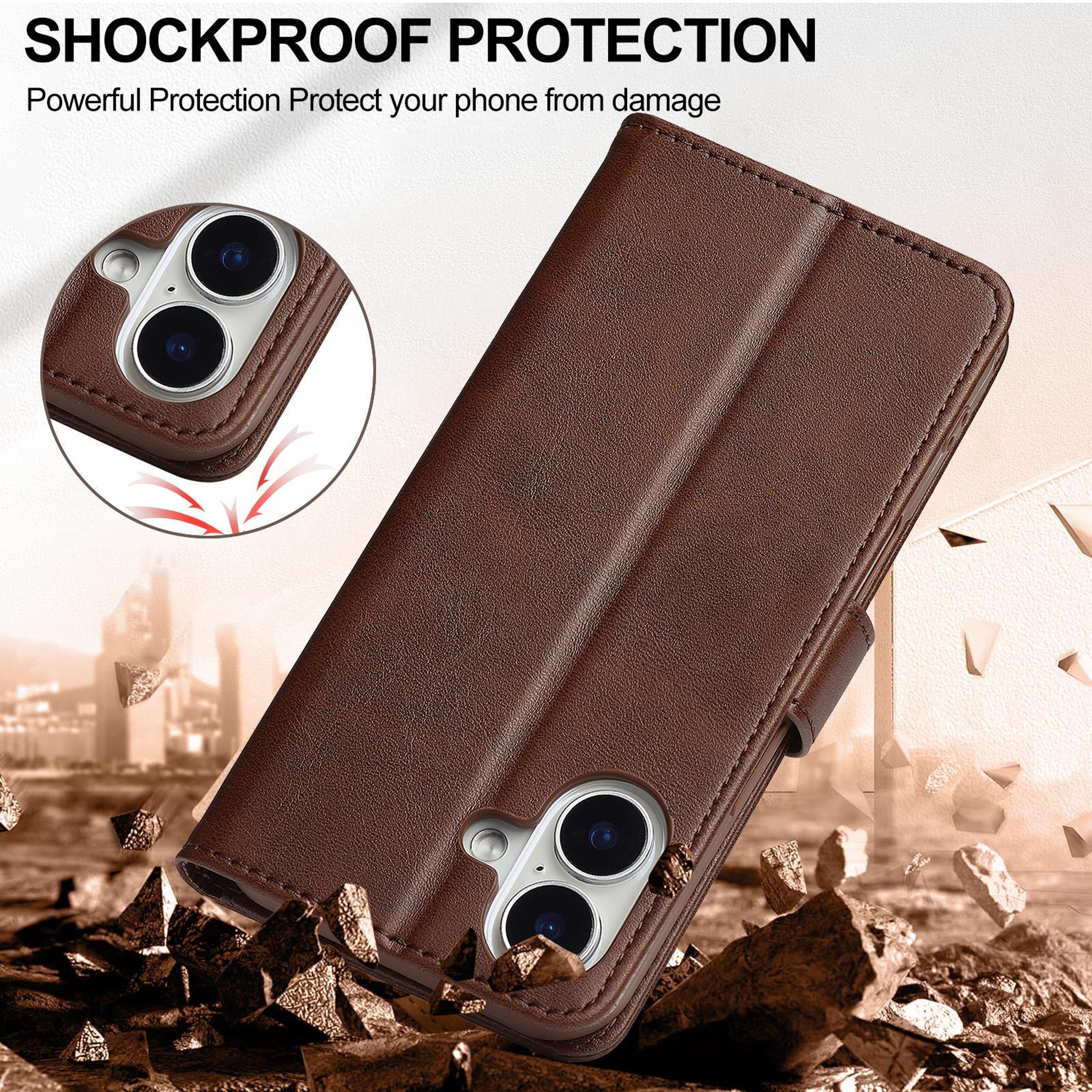IPhone 17 Wallet Case With Card Holder And Horizontal Stand 3