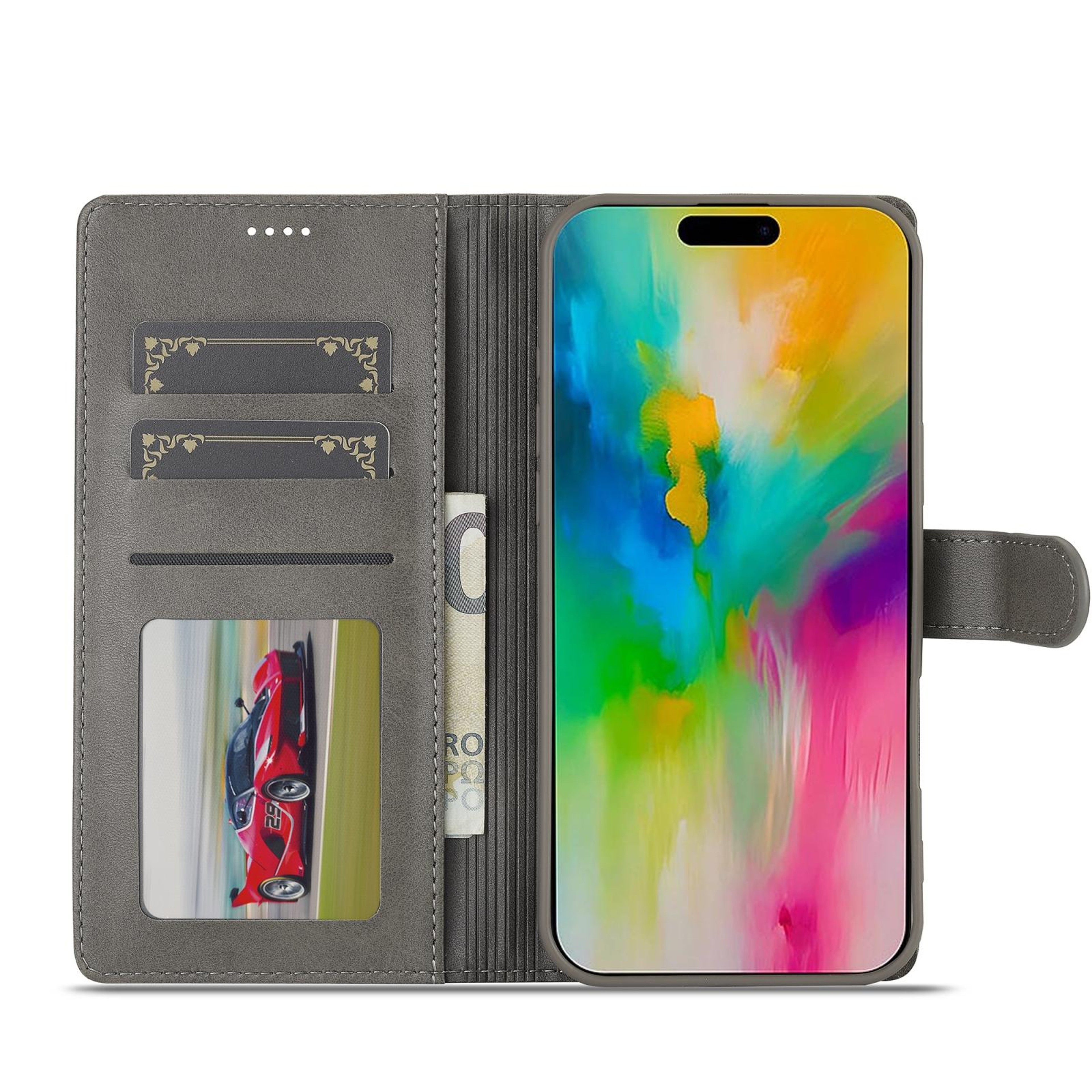 IPhone 16 Pro Max Wallet Case With Card Holder And Kickstand 2