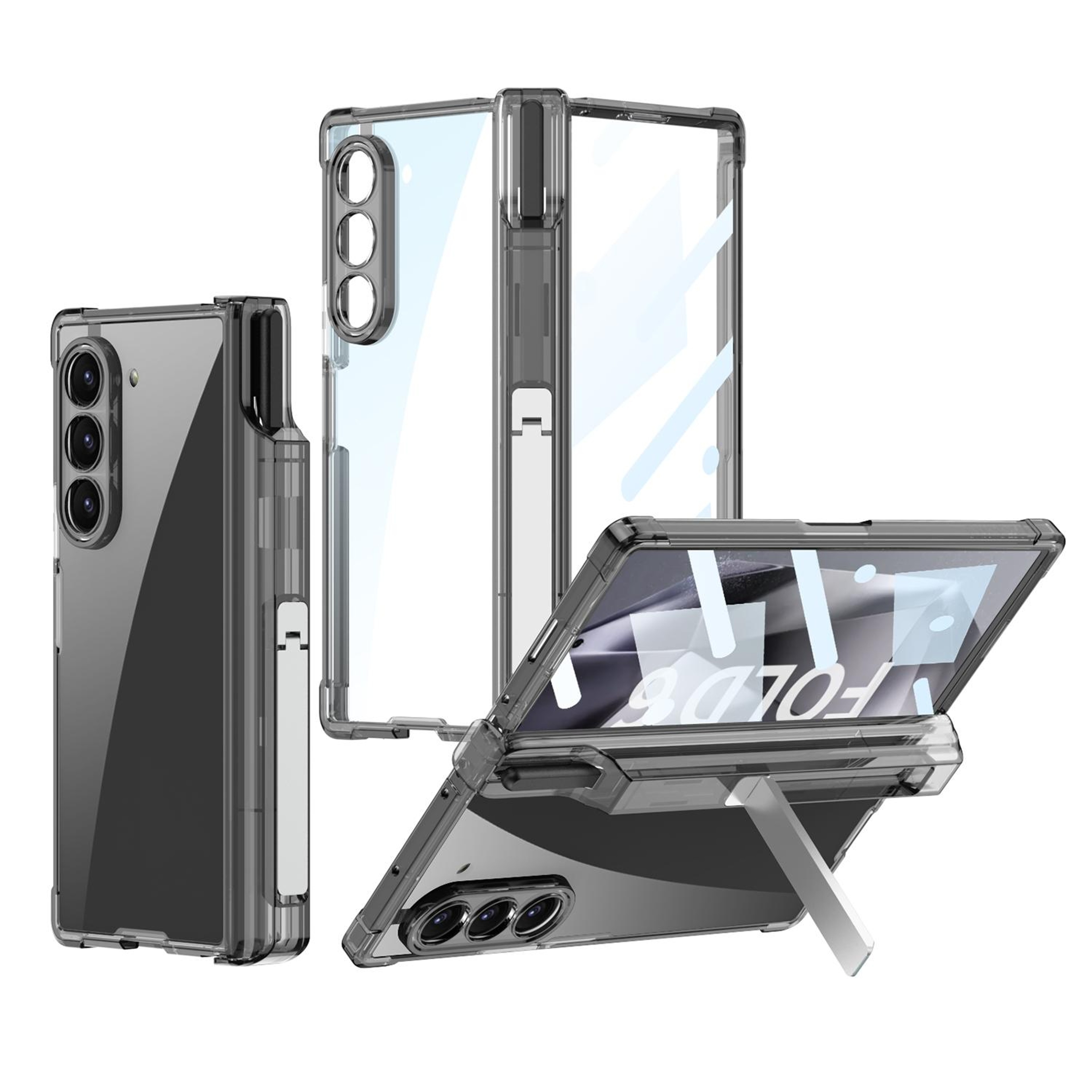 GKK Samsung Galaxy Z Fold6 Case With Hinge Protection Screen Protector Pen Holder And Stand 0