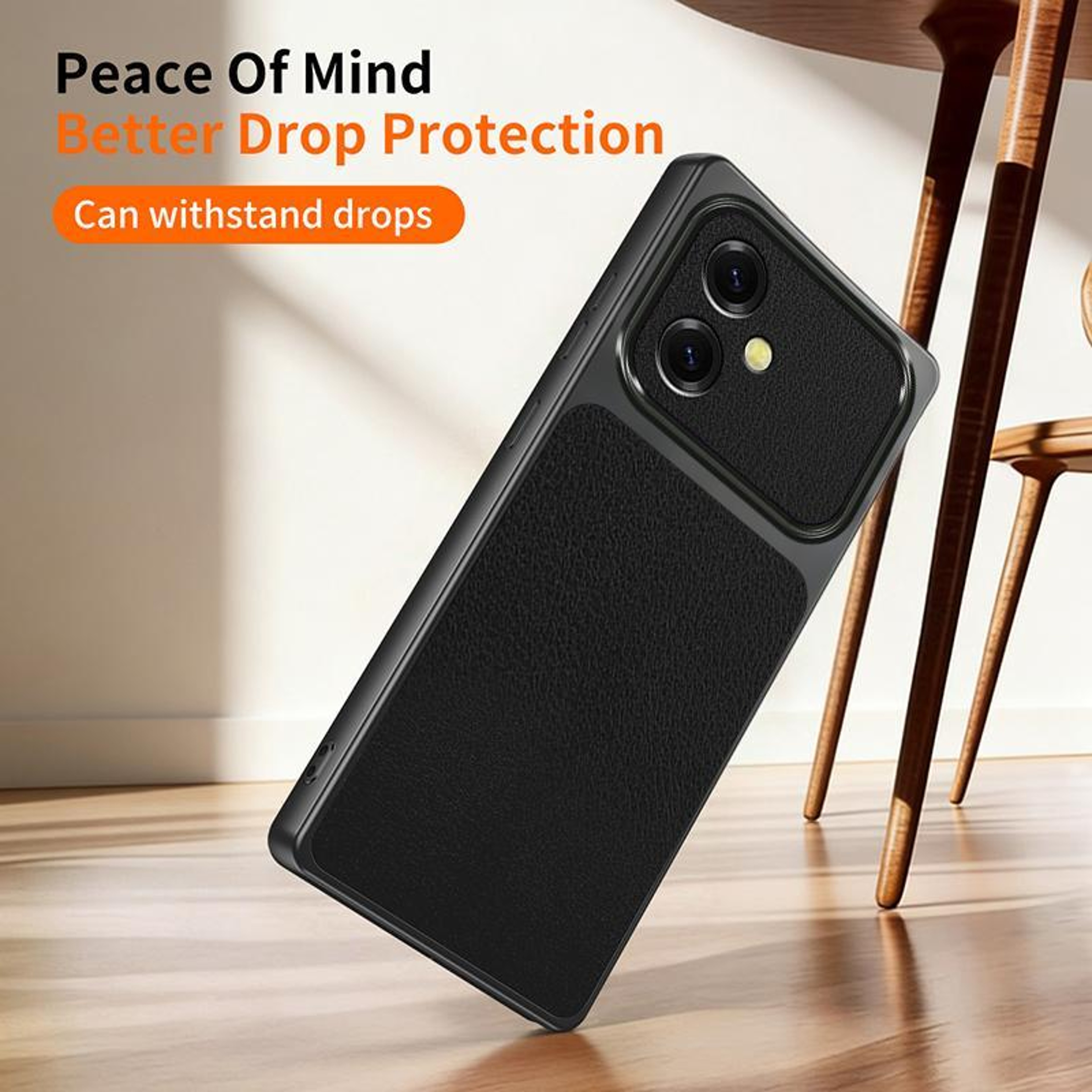 Galaxy S26 Edge 5G Shockproof Leather Case With Soft Skin Feel Slim Protection 5