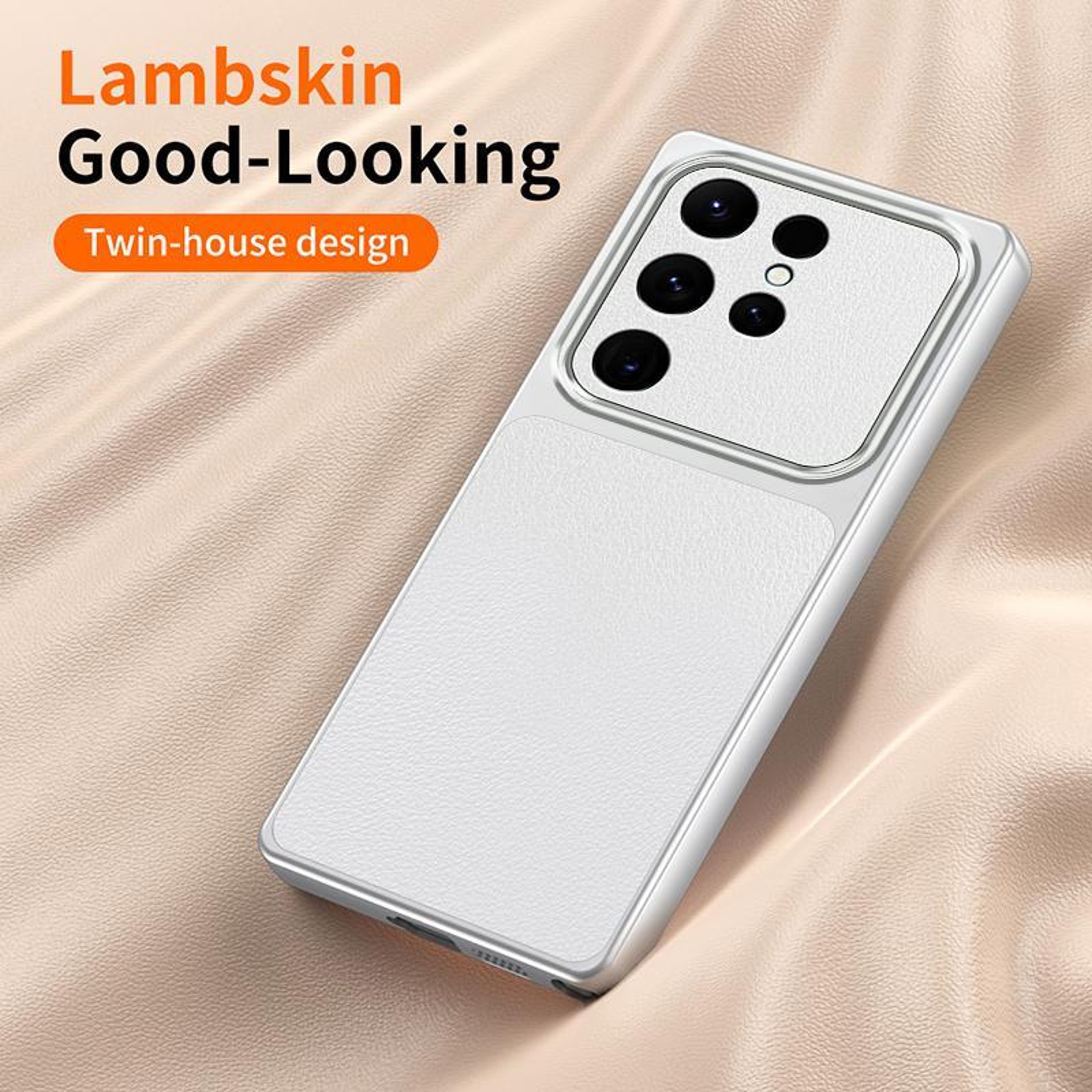 Galaxy S26 Ultra Lambskin Feel Shockproof Phone Case With Slim TPU Protection 2