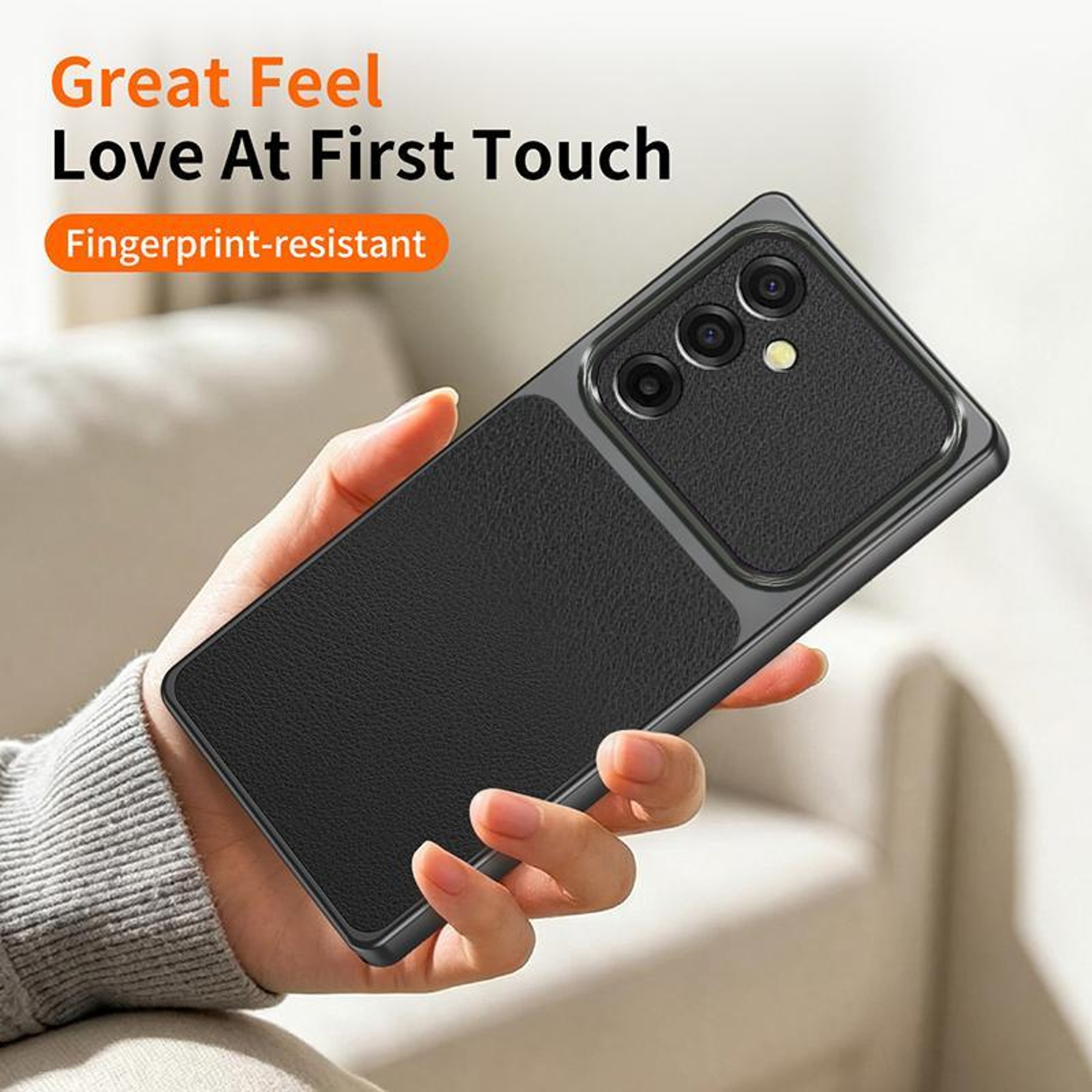Galaxy A37 5G Lambskin Feel Shockproof Leather Phone Case 3
