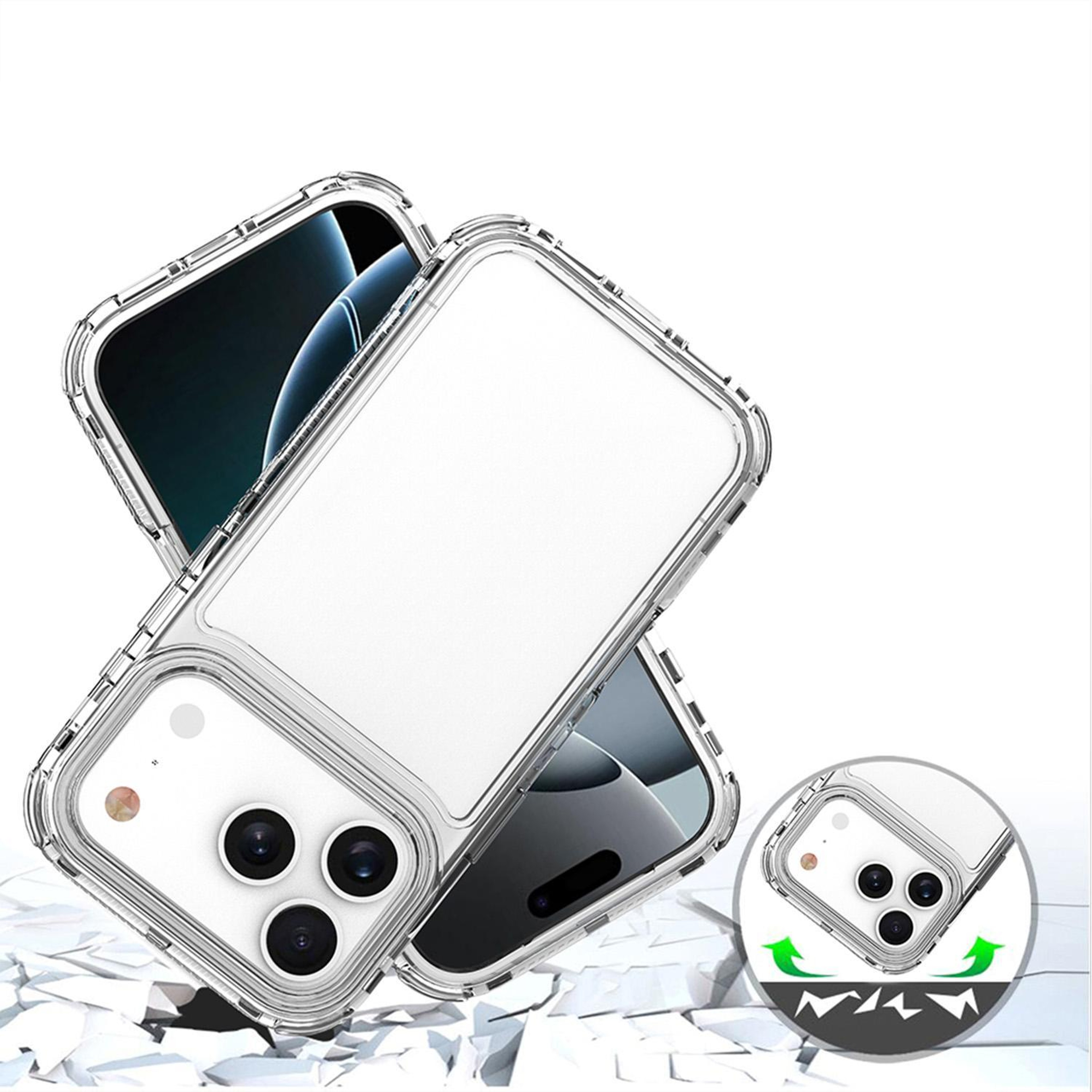 iPhone 17 Pro Clear Acrylic Case Slim Protective TPU Cover – view 5