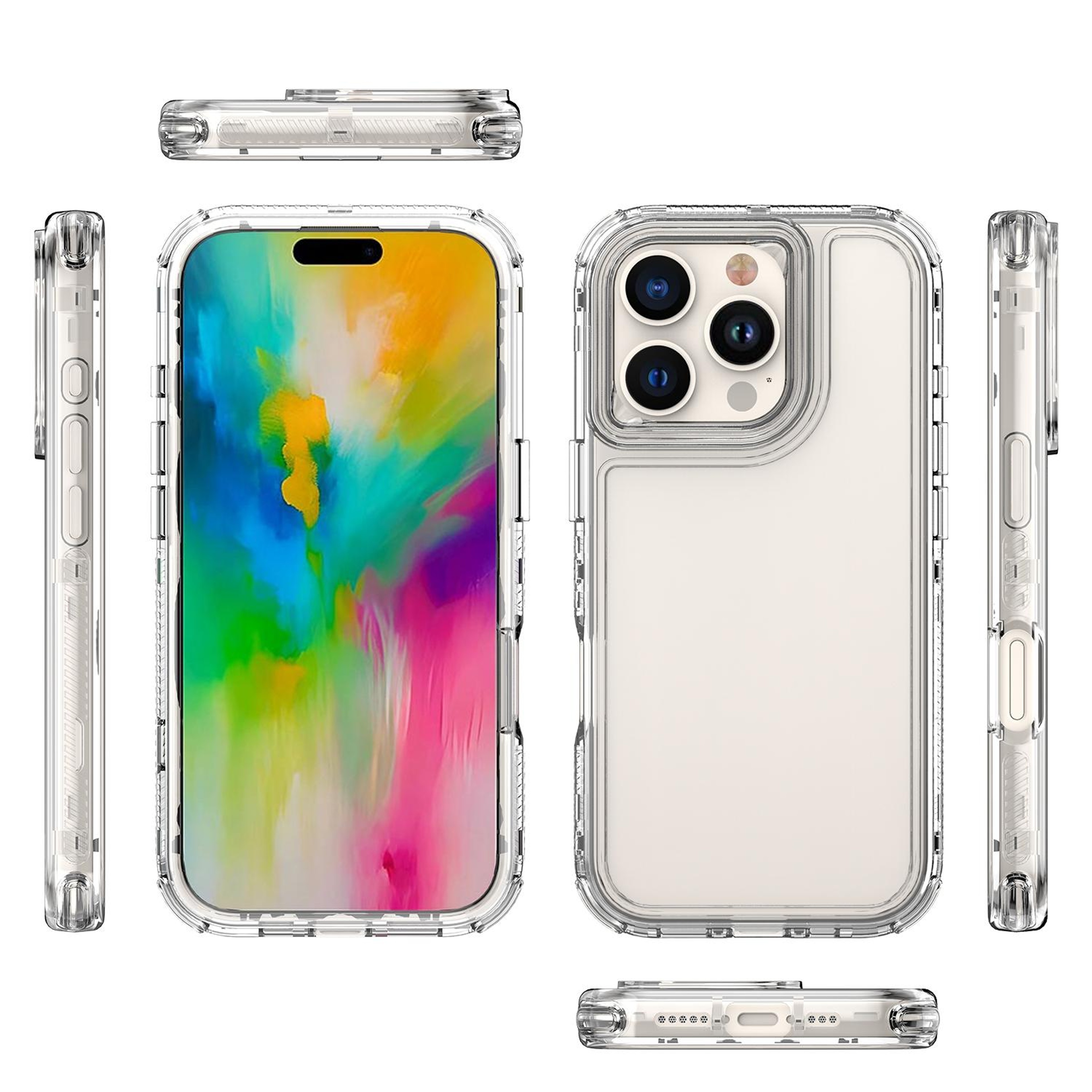 iPhone 16 Pro Max Clear Case with Acrylic Back and Hybrid Protection – view 3