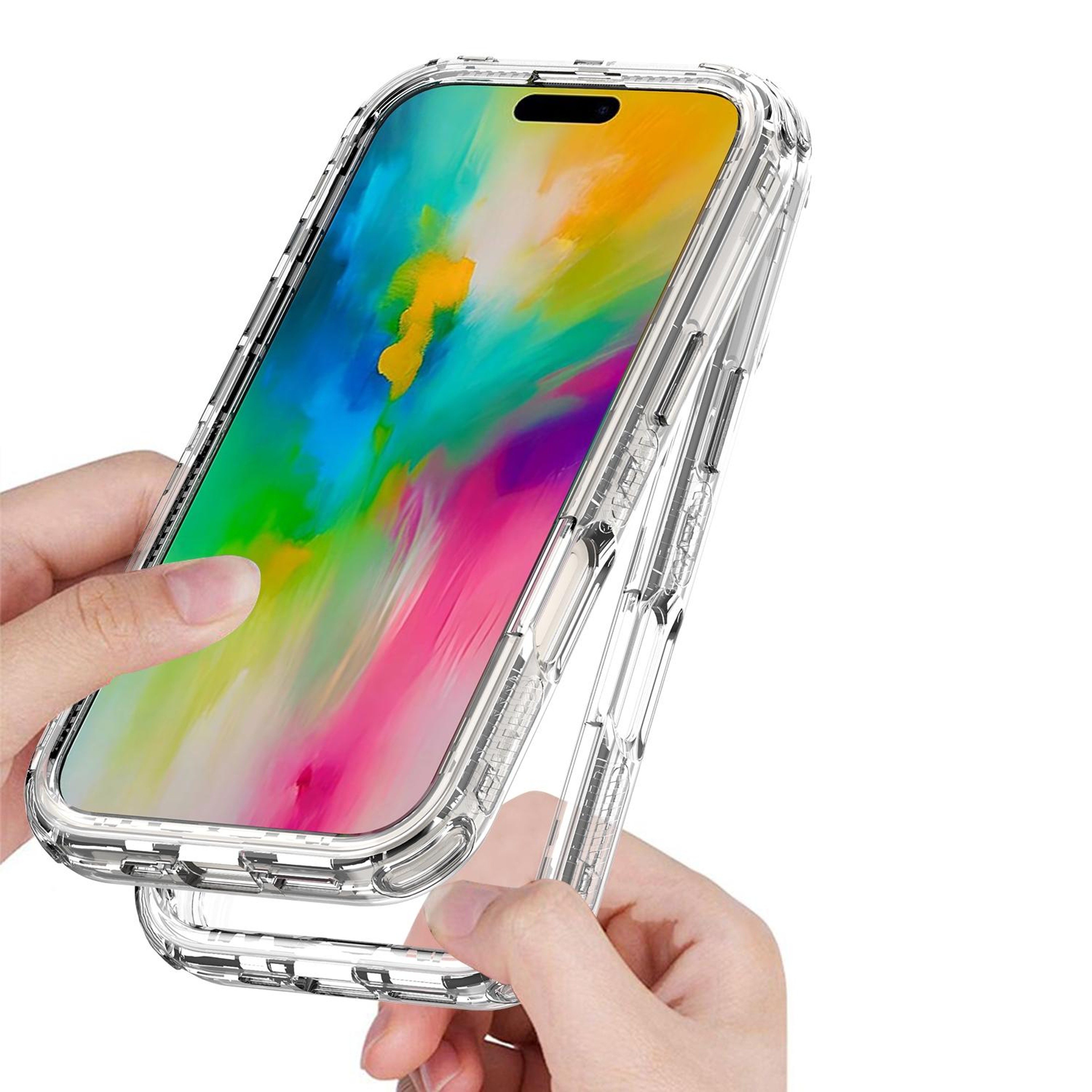 Crystal Clear iPhone 16 Pro Case with Acrylic Back and TPU Protection – view 4