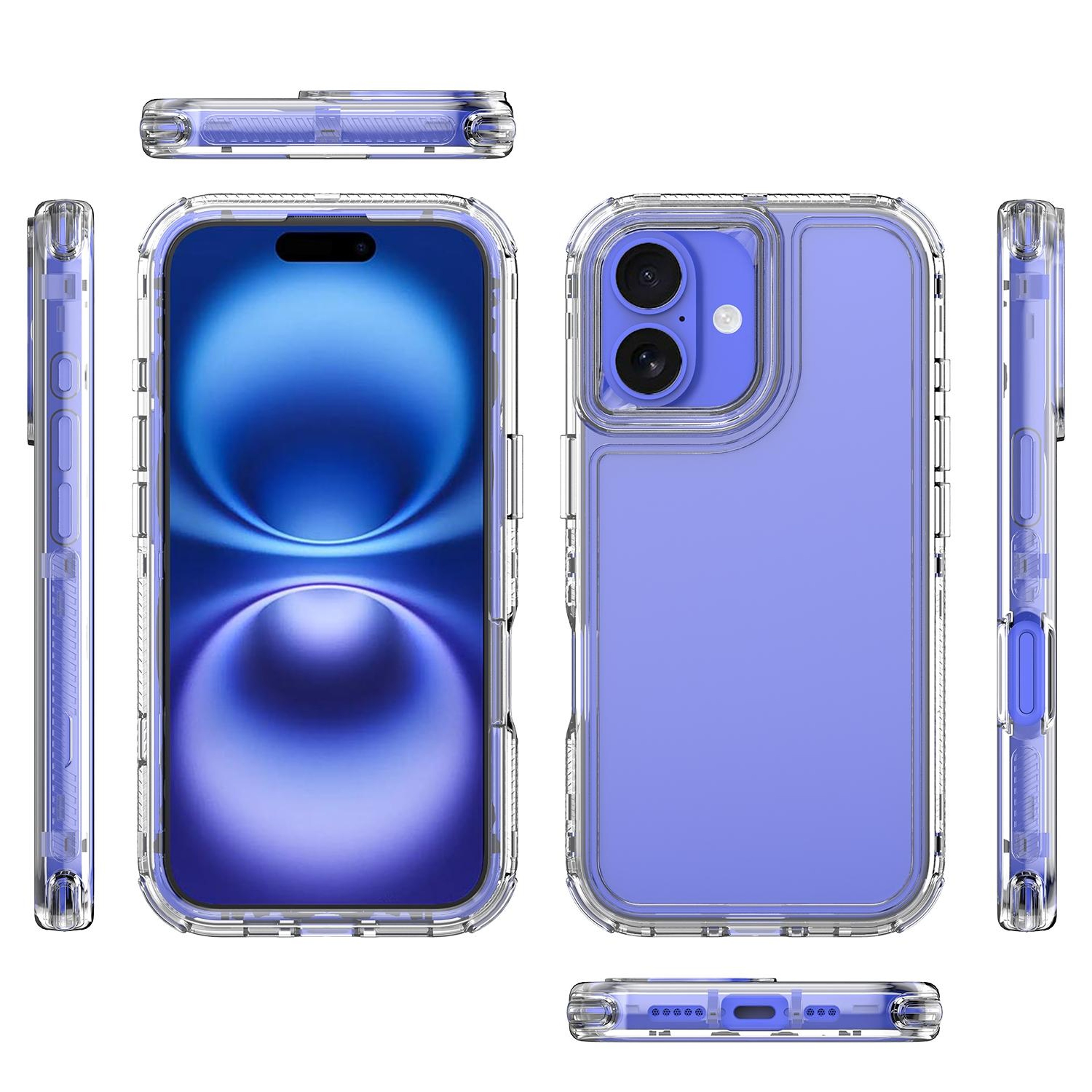 iPhone 16 Clear Acrylic Case with Slim TPU Protection – view 3