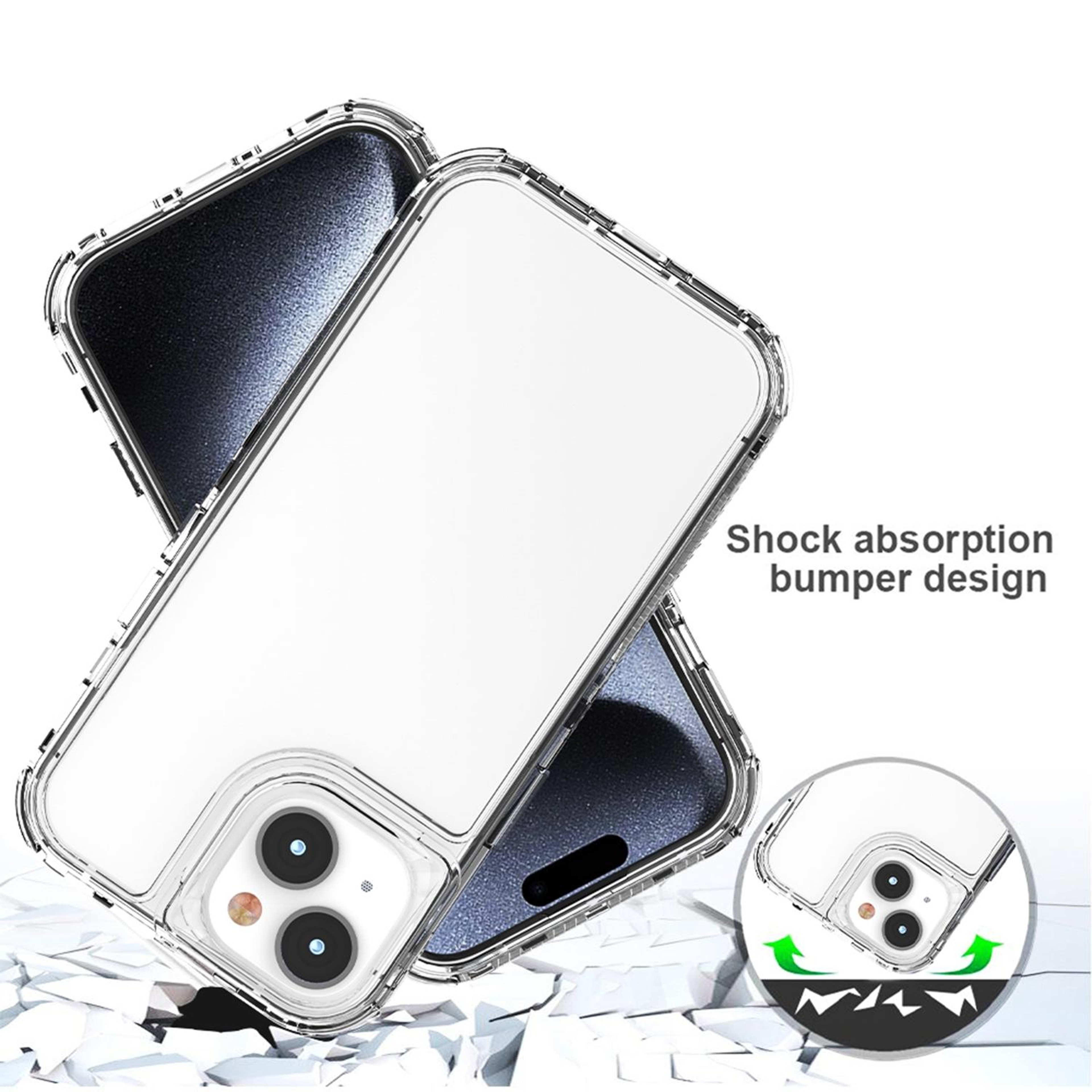 iPhone 15 Plus Clear Case with Acrylic Back and TPU Protection – view 4