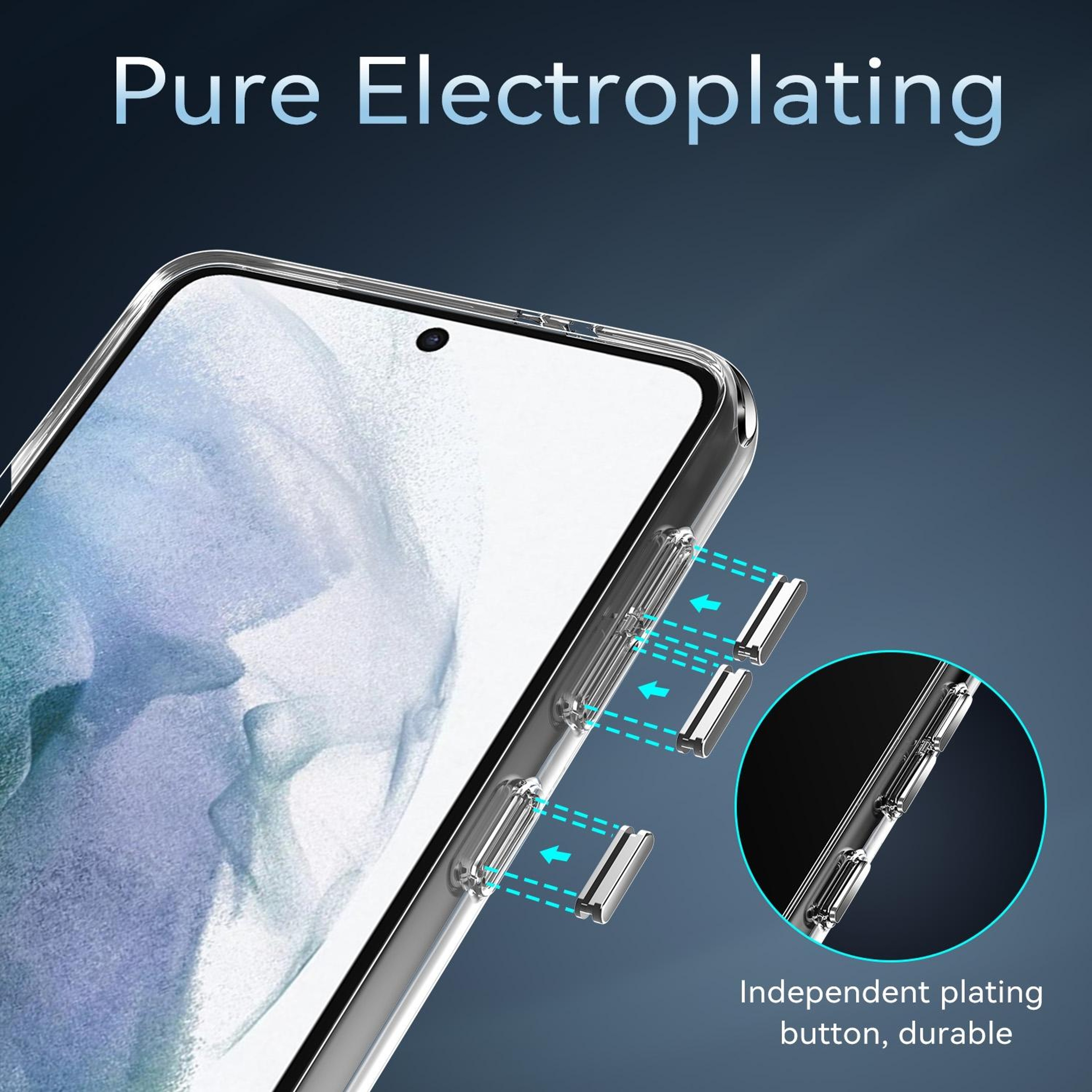 Samsung Galaxy S21 Ultra 5G Clear Shockproof TPU PC Protective Case – view 2