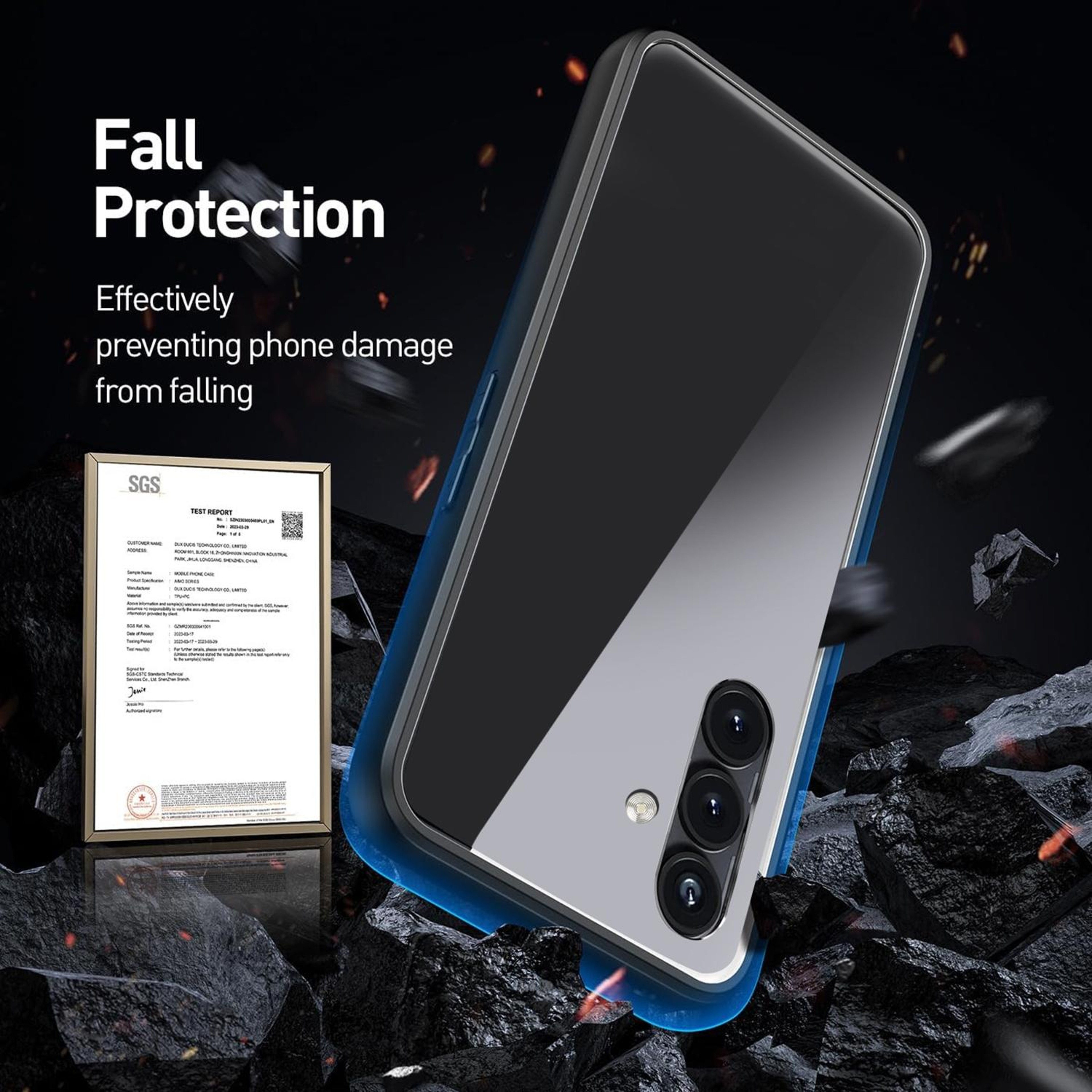 Samsung Galaxy A14 4G 5G Clear Shockproof TPU Case with Black Bumper – view 6