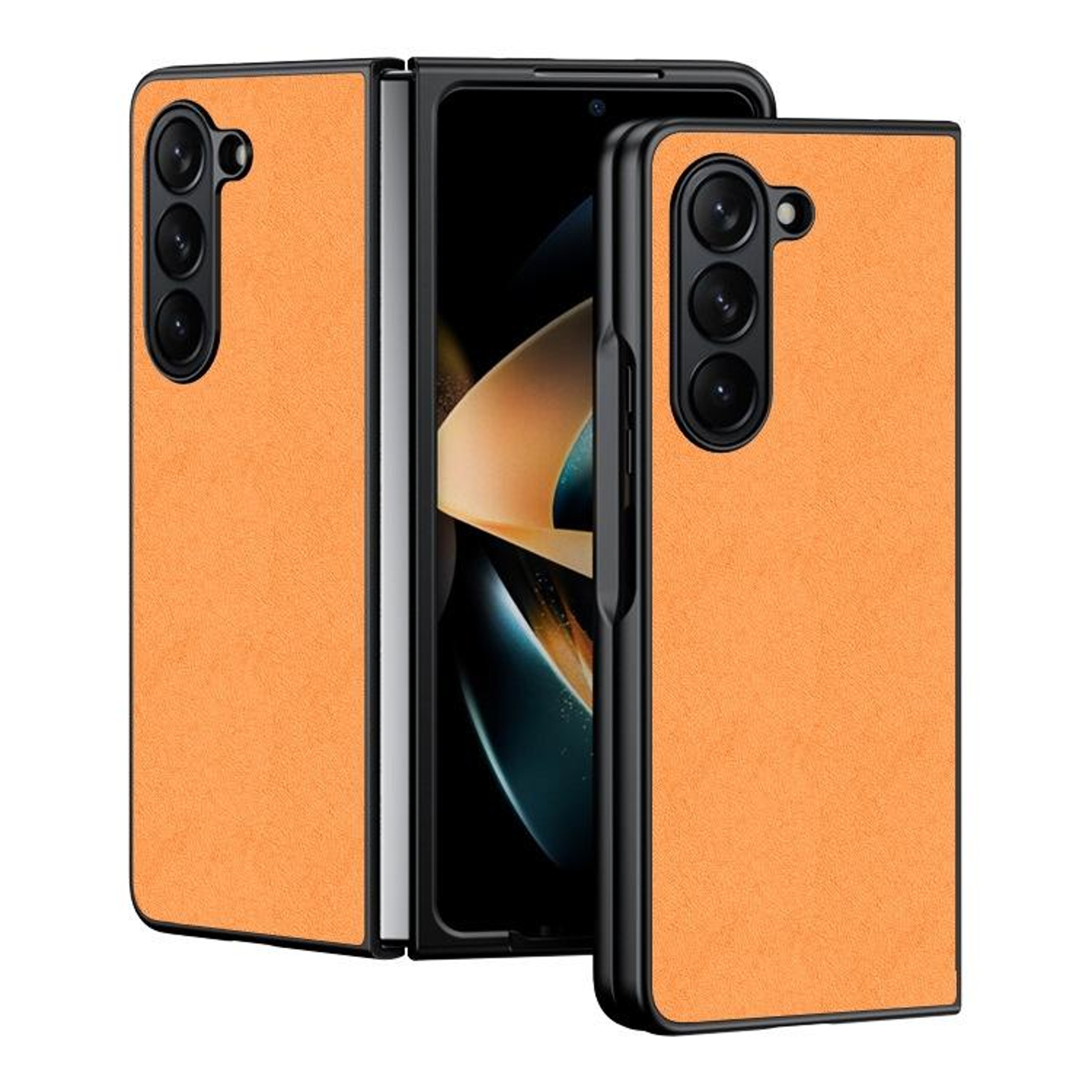 Samsung Galaxy Z Fold5 Ultra Thin Leather Case Slim Anti Scratch Protective Cover 0