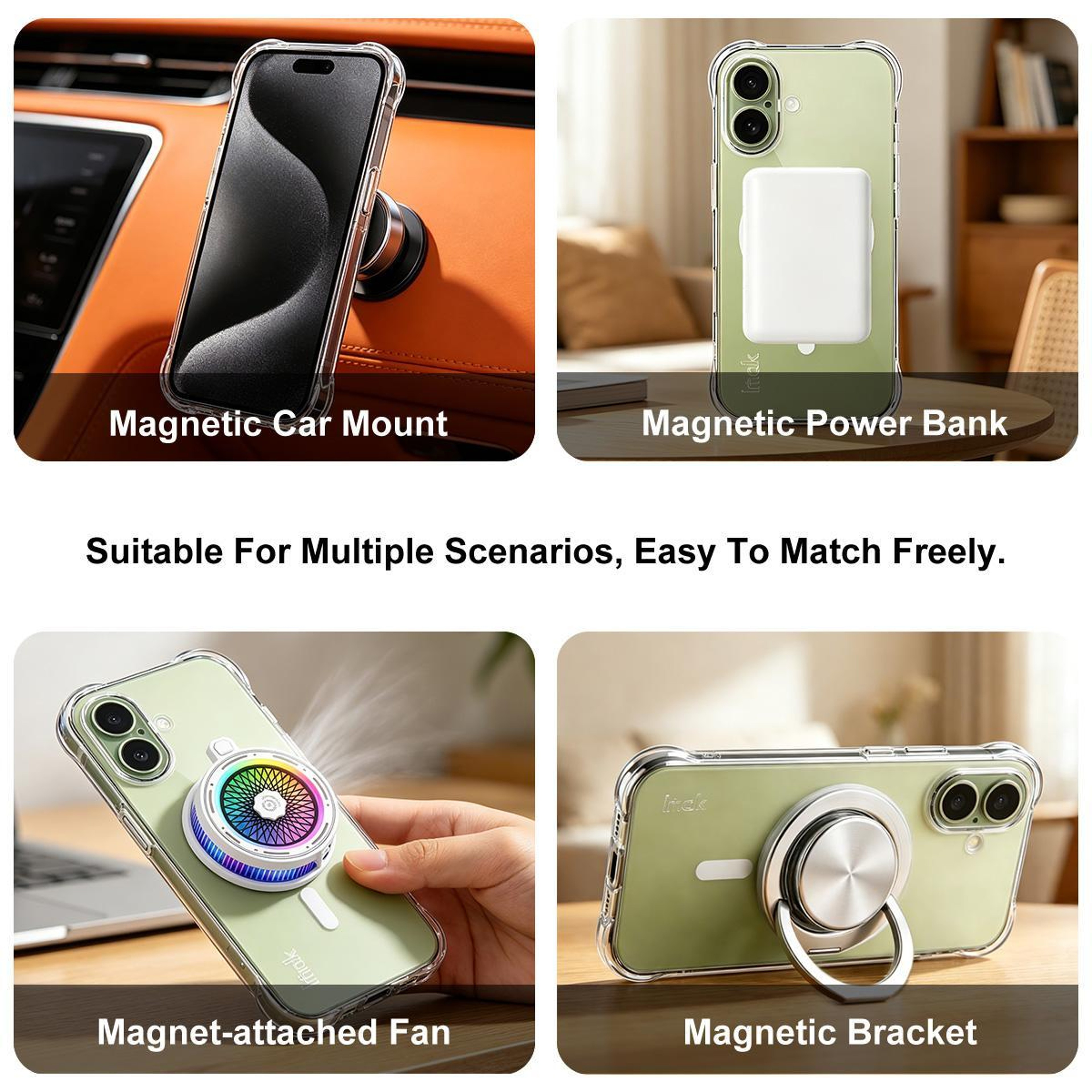 Samsung Galaxy A37 5G Case Magnetic Shockproof Clear TPU Airbag Cover – view 8