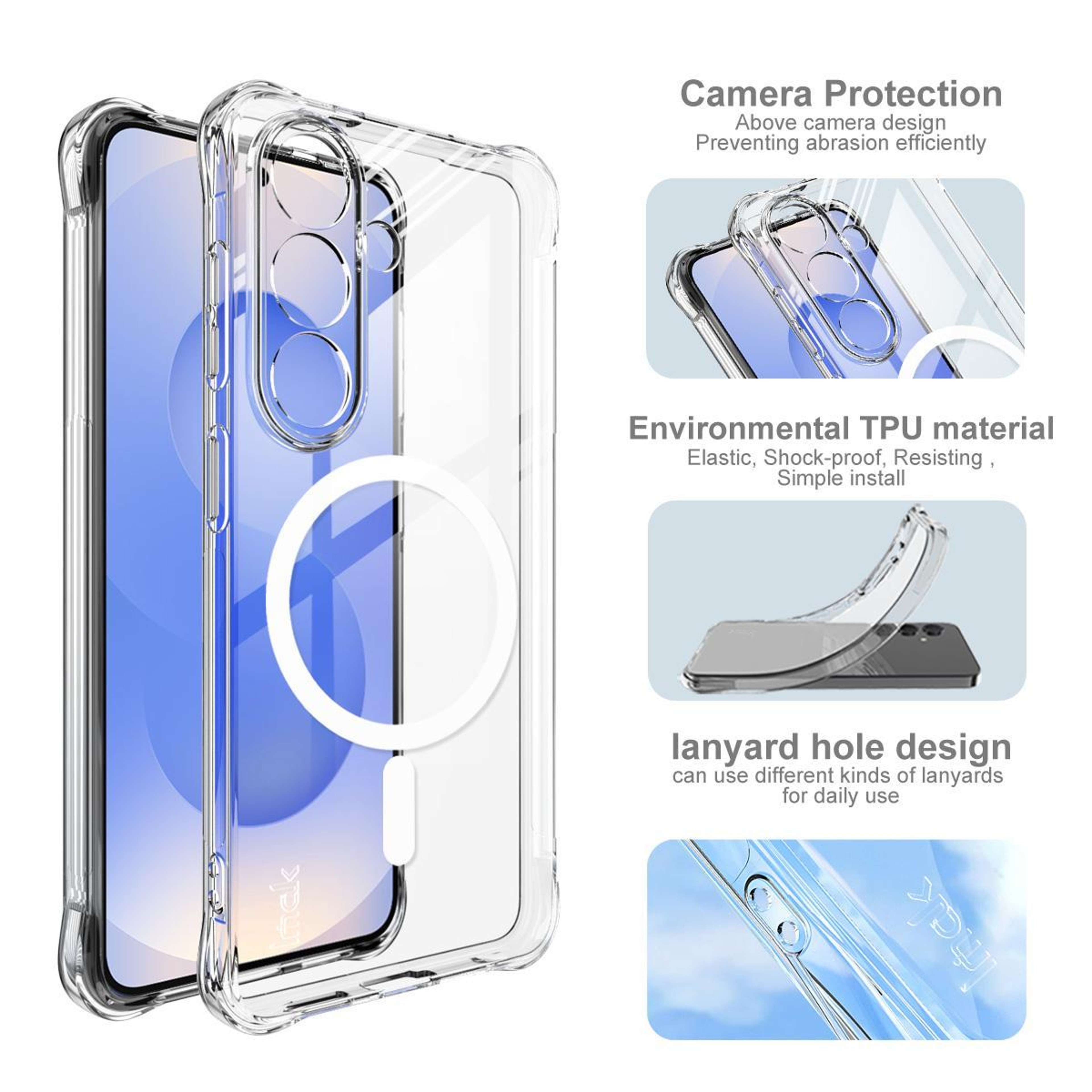 Samsung Galaxy S26 5G Case Clear Magnetic Shockproof Airbag TPU Cover – view 10