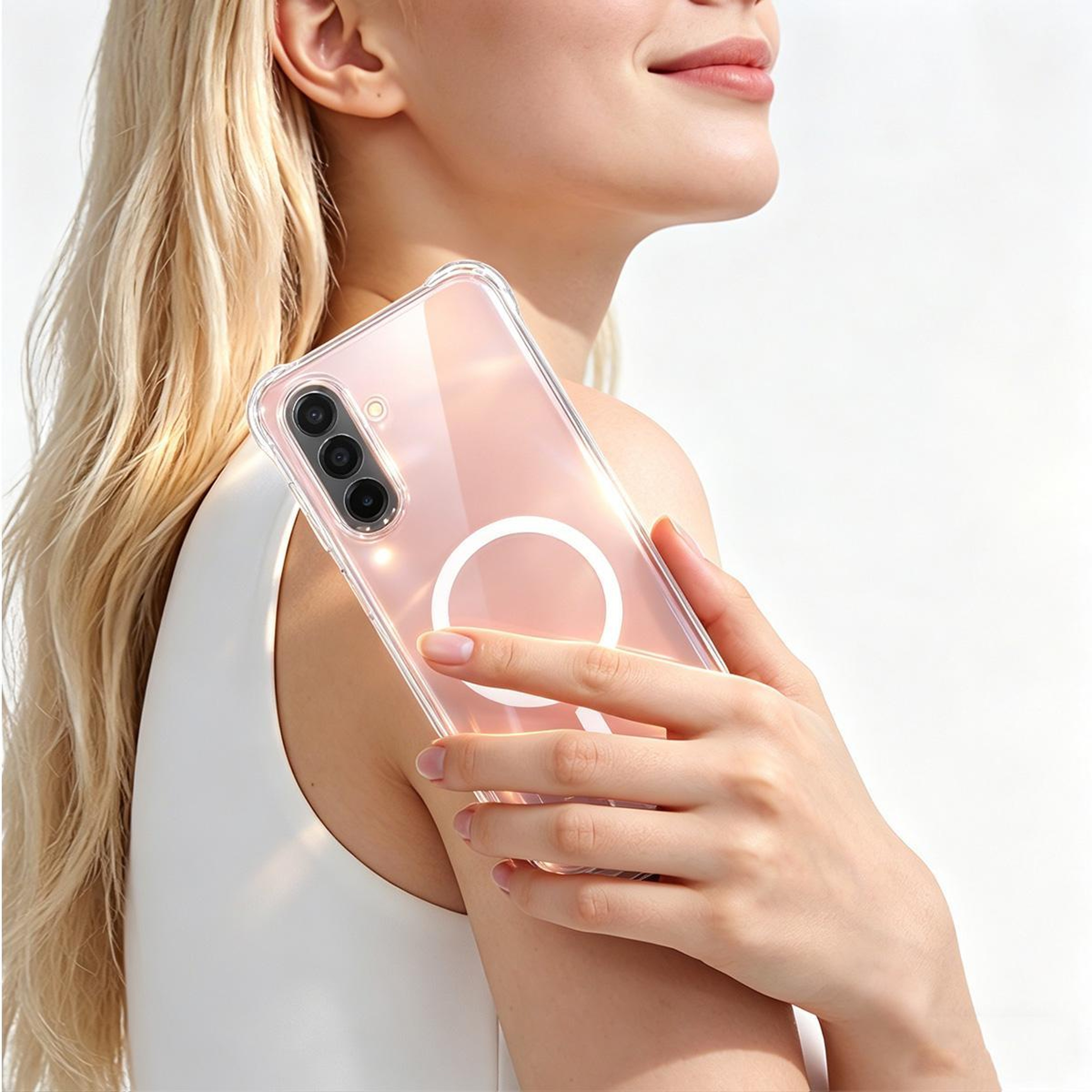 Samsung Galaxy A26 5G Case Magnetic Shockproof Clear TPU Cover – view 7