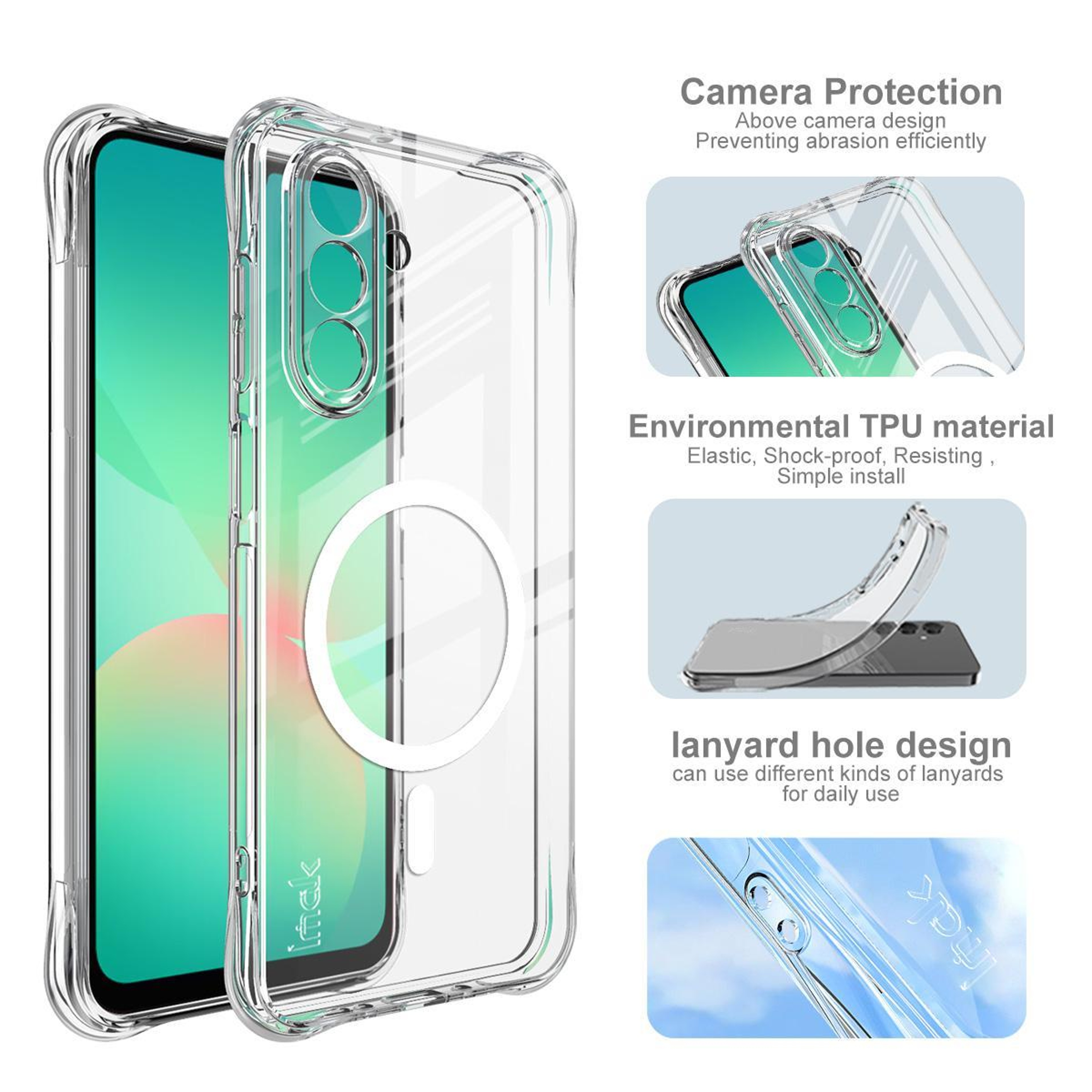 Samsung Galaxy A26 5G Case Magnetic Shockproof Clear TPU Cover – view 12
