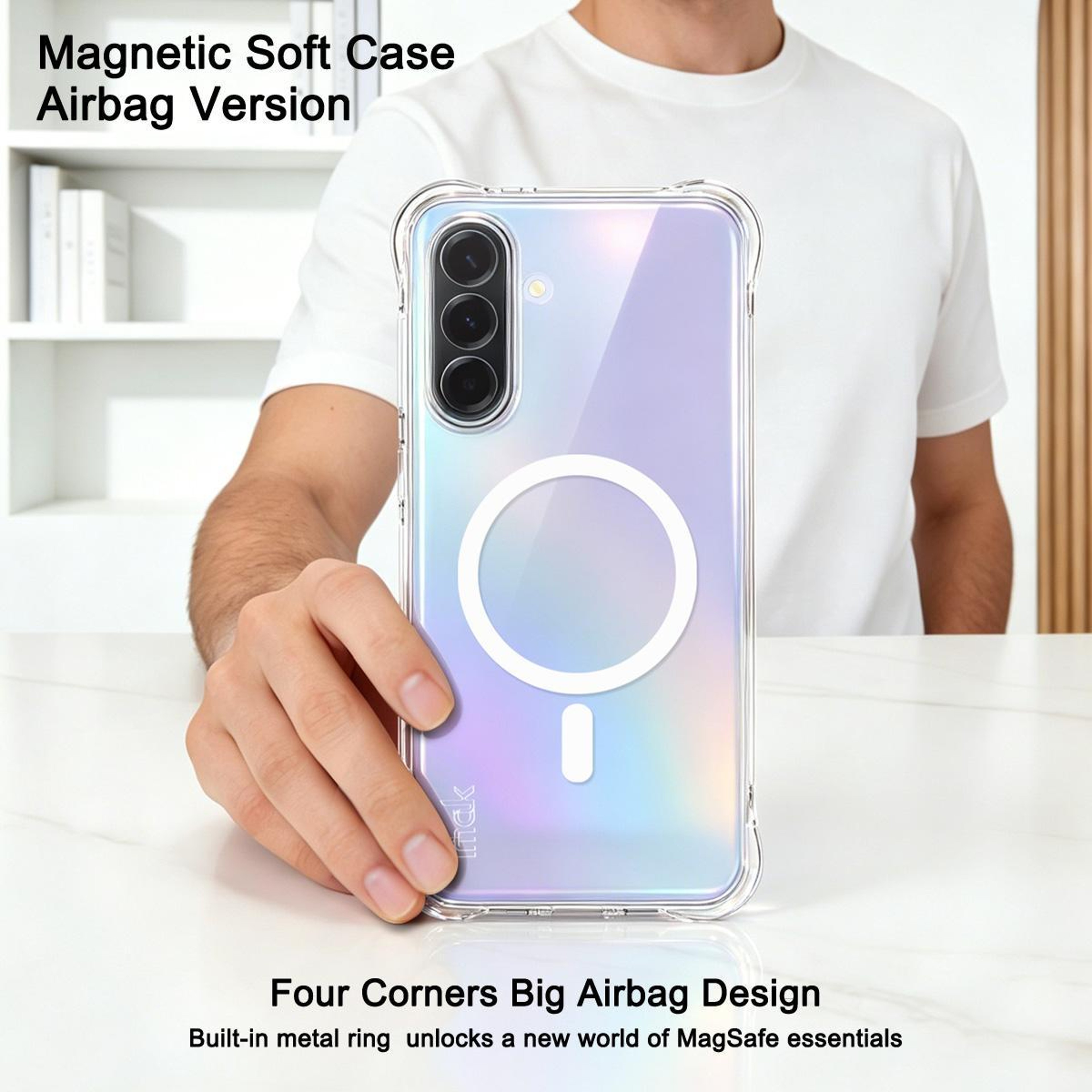 Samsung Galaxy A36 5G Case Magnetic Shockproof Clear TPU Cover – view 5