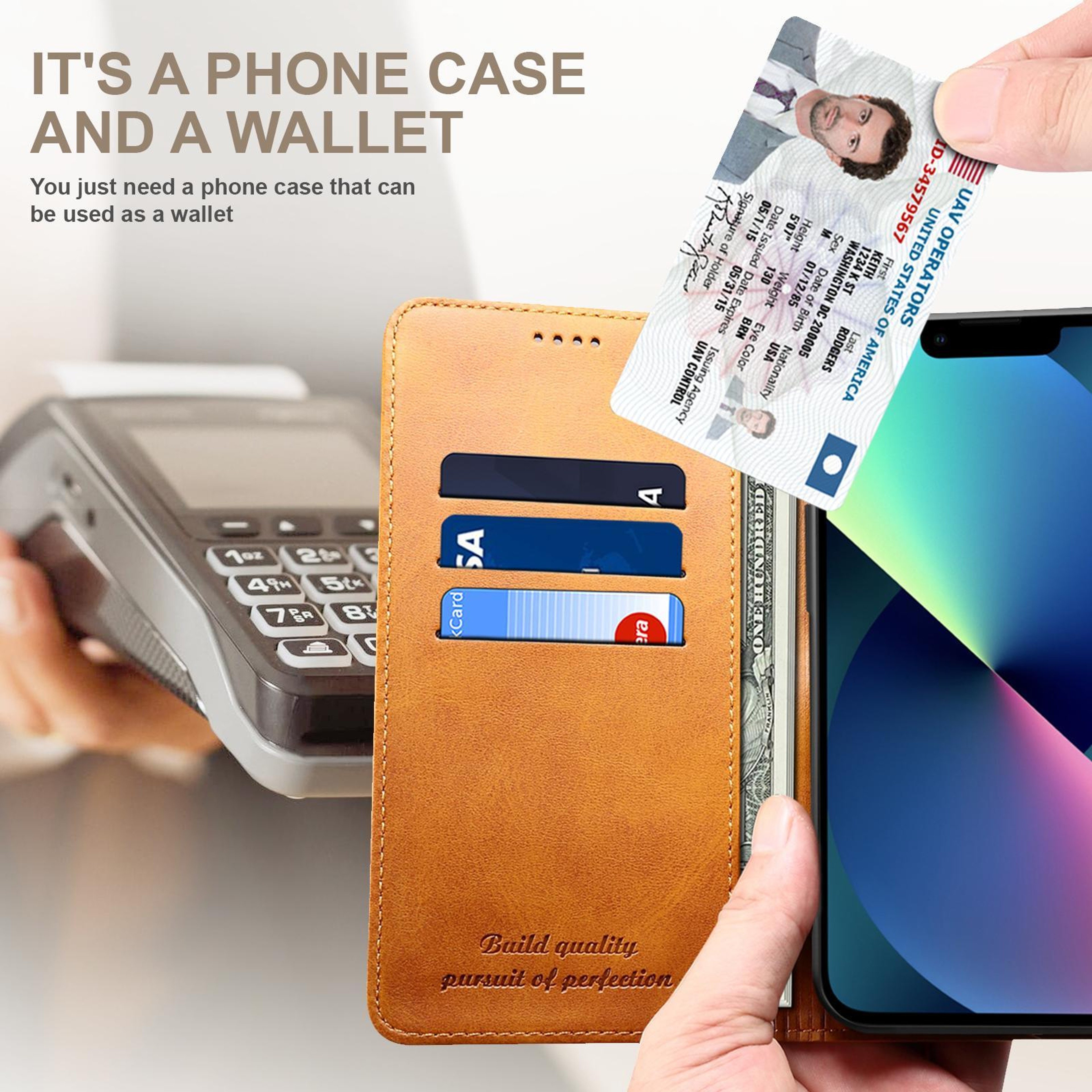Samsung Galaxy S25 Ultra Leather Wallet Case With Card Slots And Kickstand 3