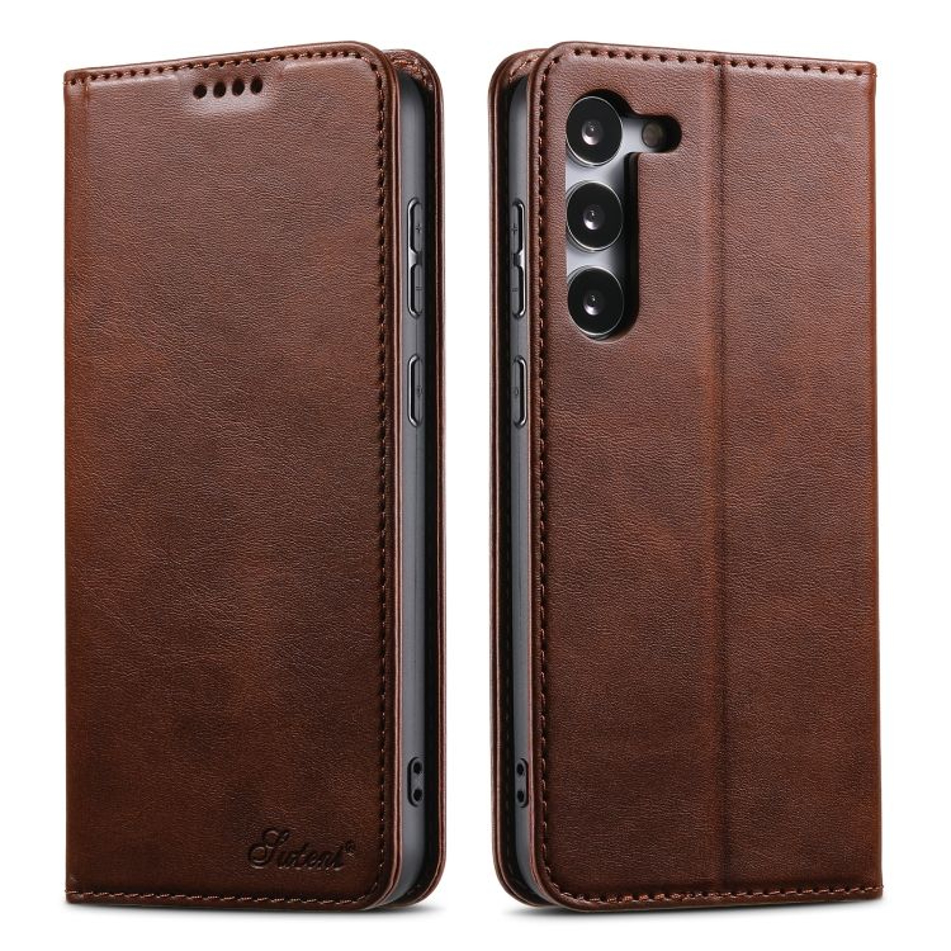 Samsung Galaxy S24 Plus Wallet Case With Calf Texture Leather Card Holder And Kickstand 7