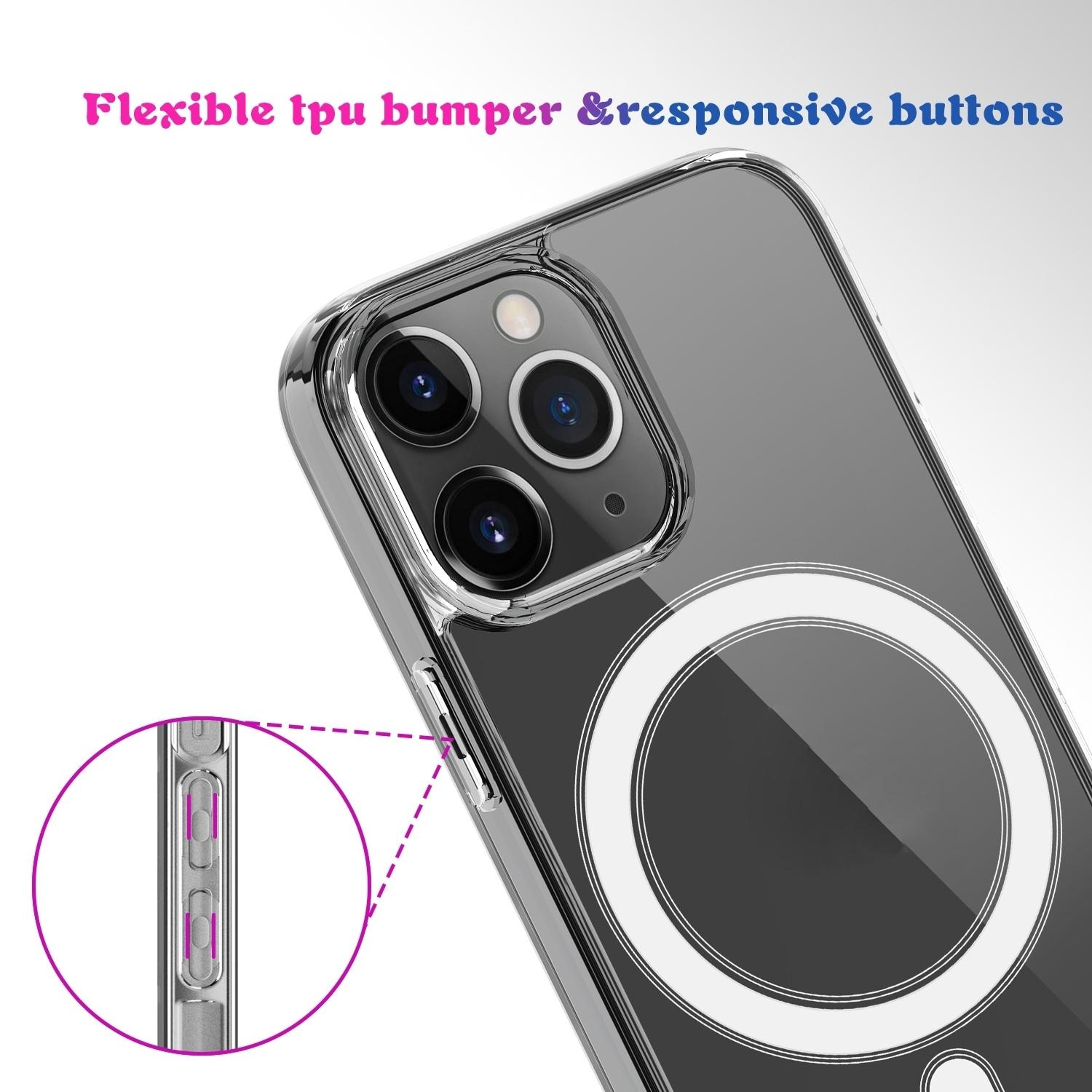 iPhone 15 Clear MagSafe Case with PC TPU Protective Cover – view 6