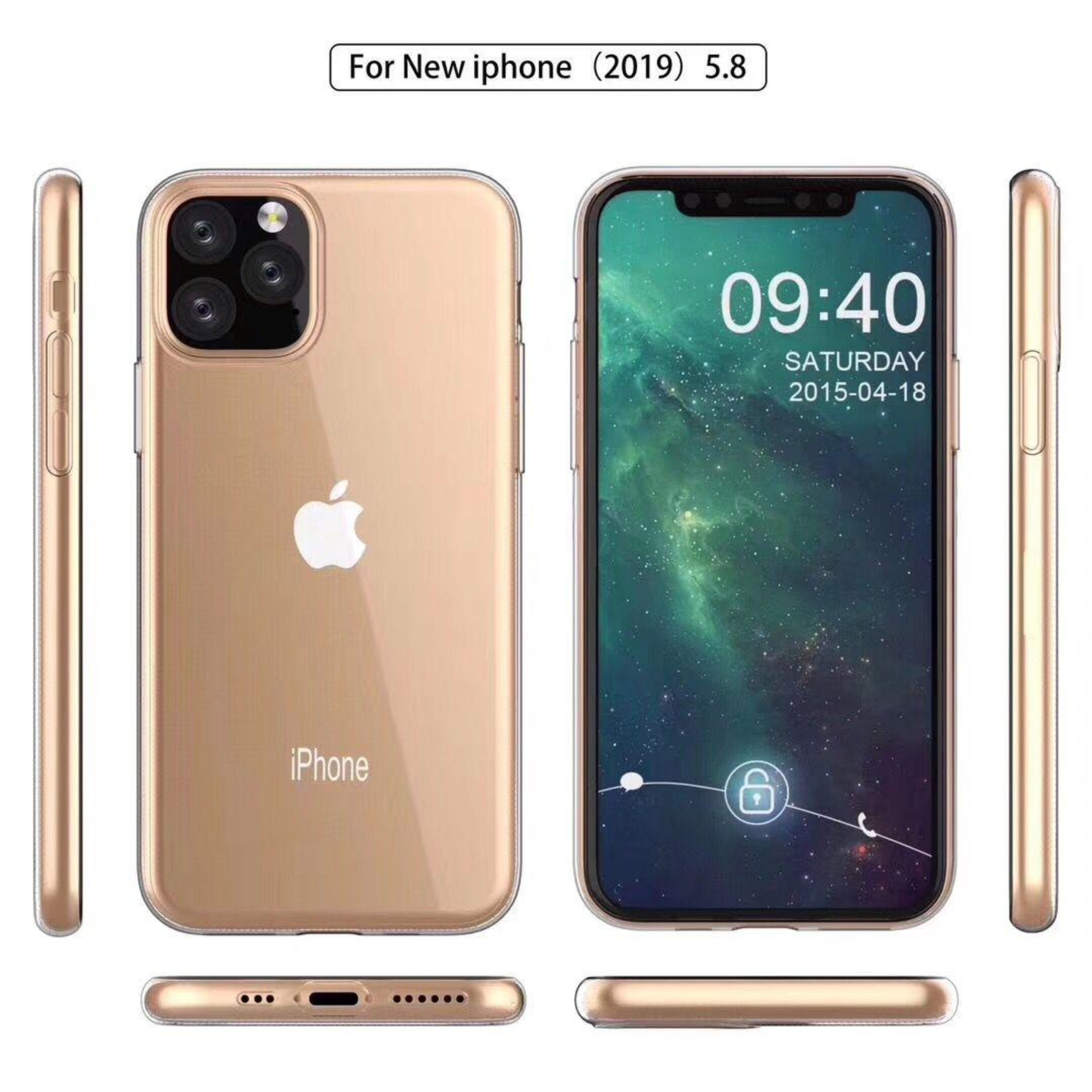 0.75mm Ultra Thin Clear TPU Shockproof Case for iPhone 11 Pro – view 5