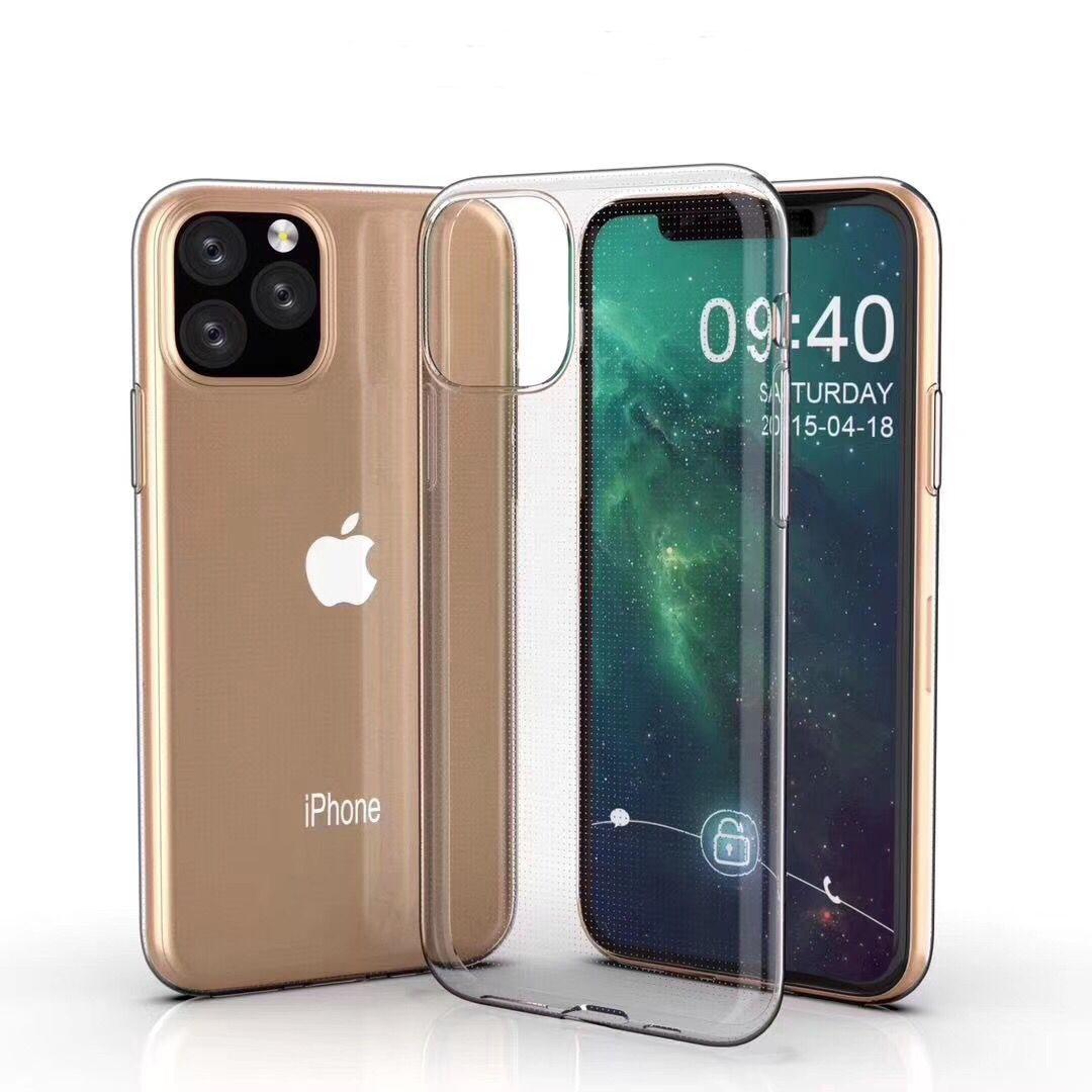 0.75mm Ultra Thin iPhone 11 Clear Case Shockproof TPU Protective Cover – view 1