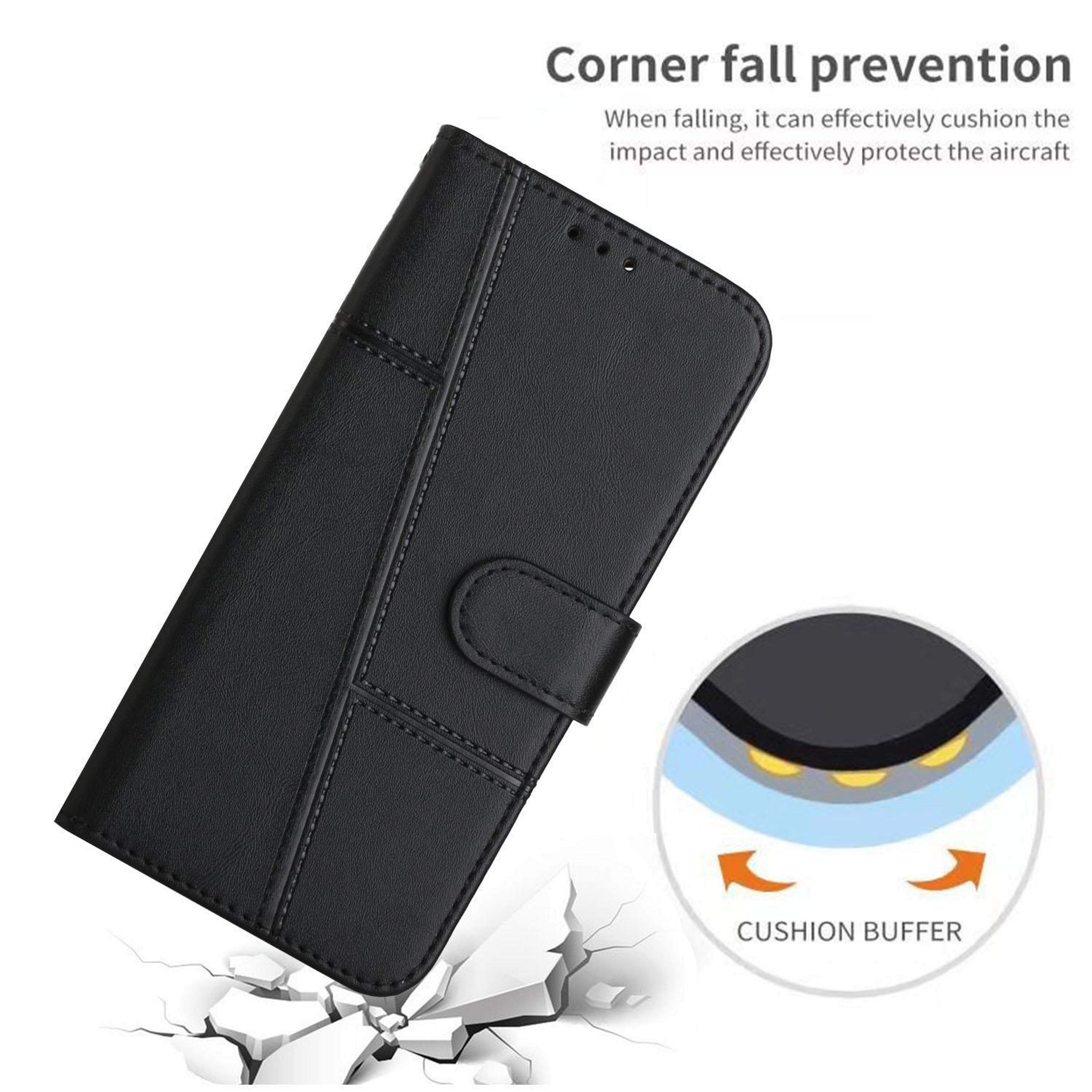 Samsung Galaxy S26 Plus Leather Wallet Case With Card Holder Kickstand And Buckle 5