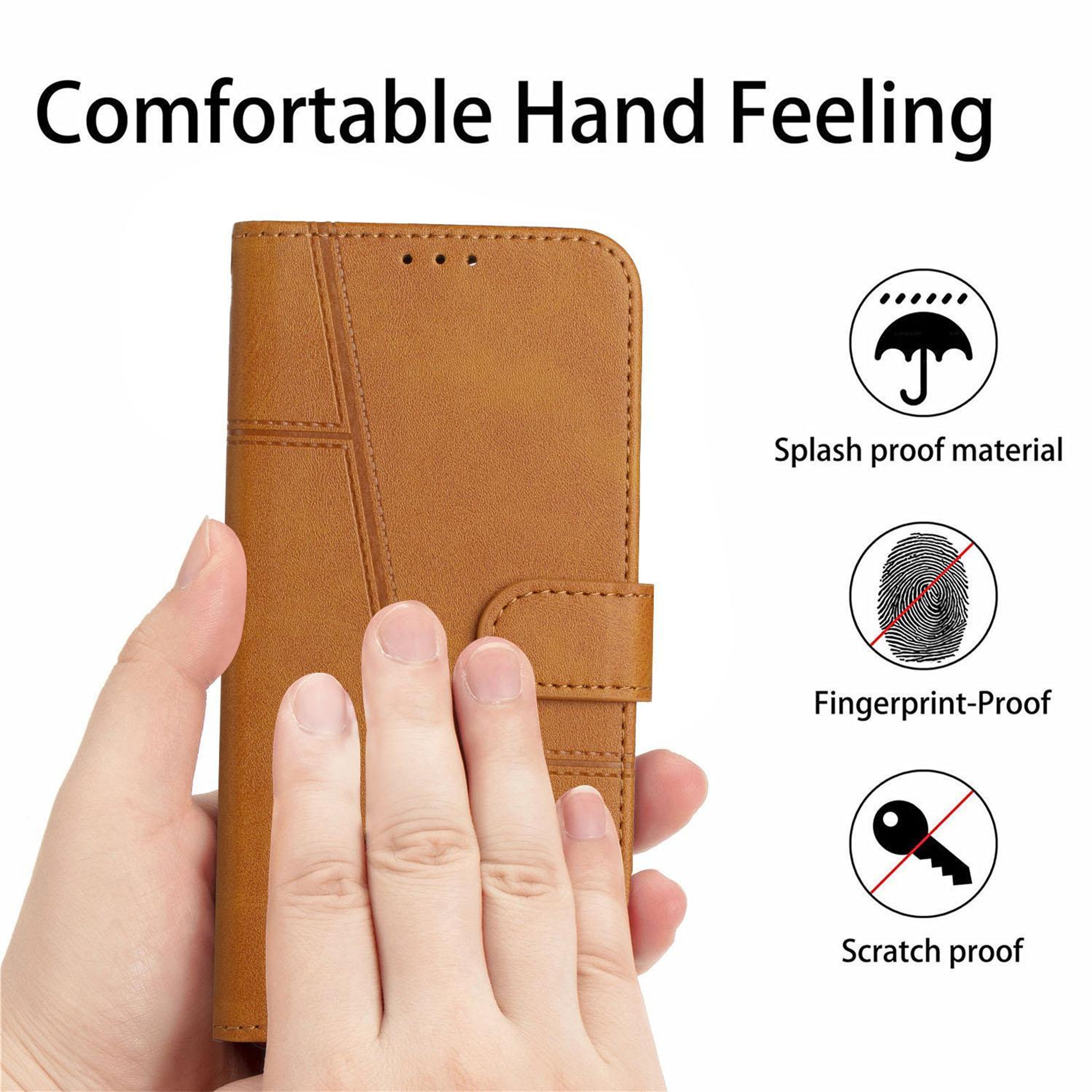 Samsung Galaxy A07 4G Leather Wallet Case With Card Slots Stand Buckle And Lanyard 4