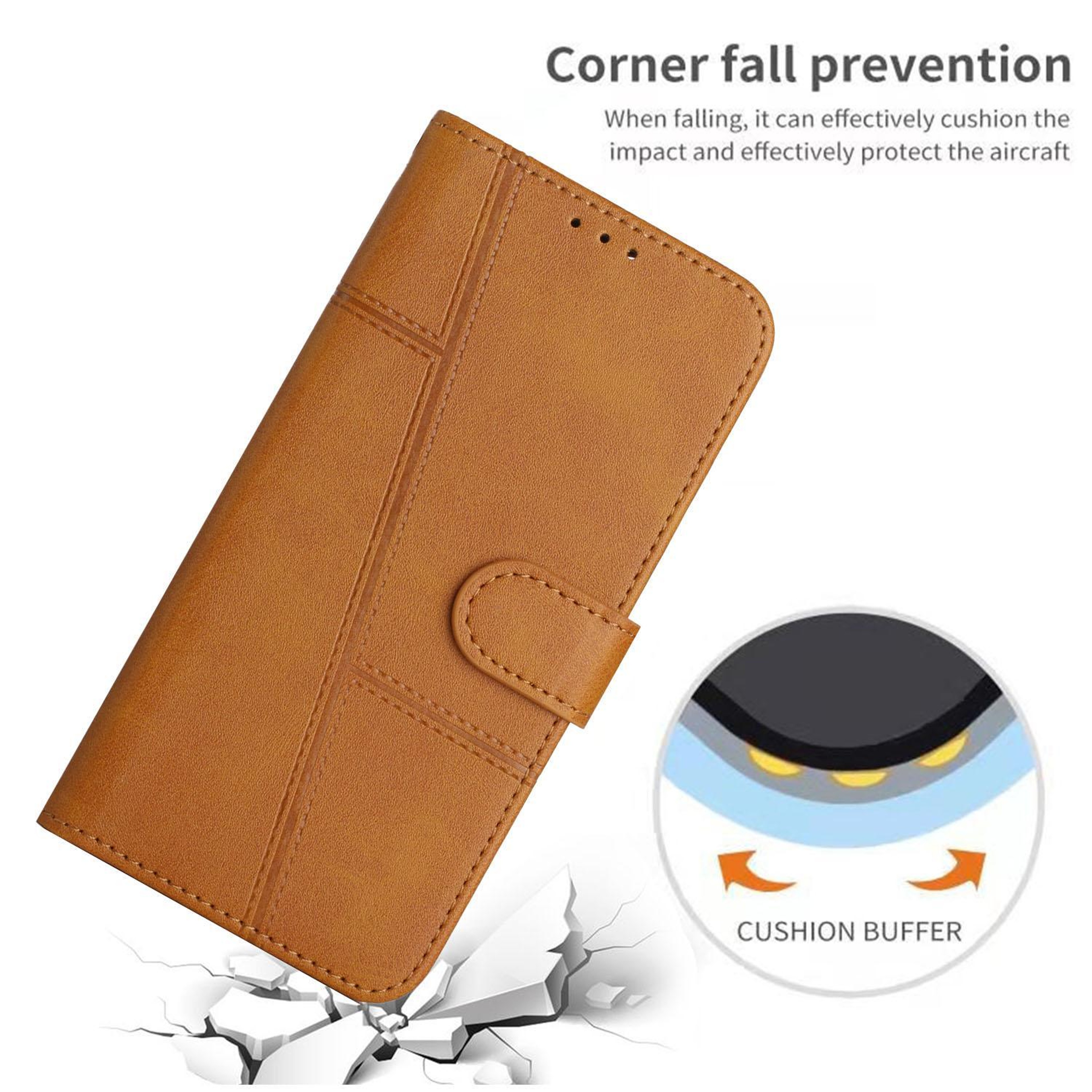 Samsung Galaxy A07 4G Leather Wallet Case With Card Slots Stand Buckle And Lanyard 5