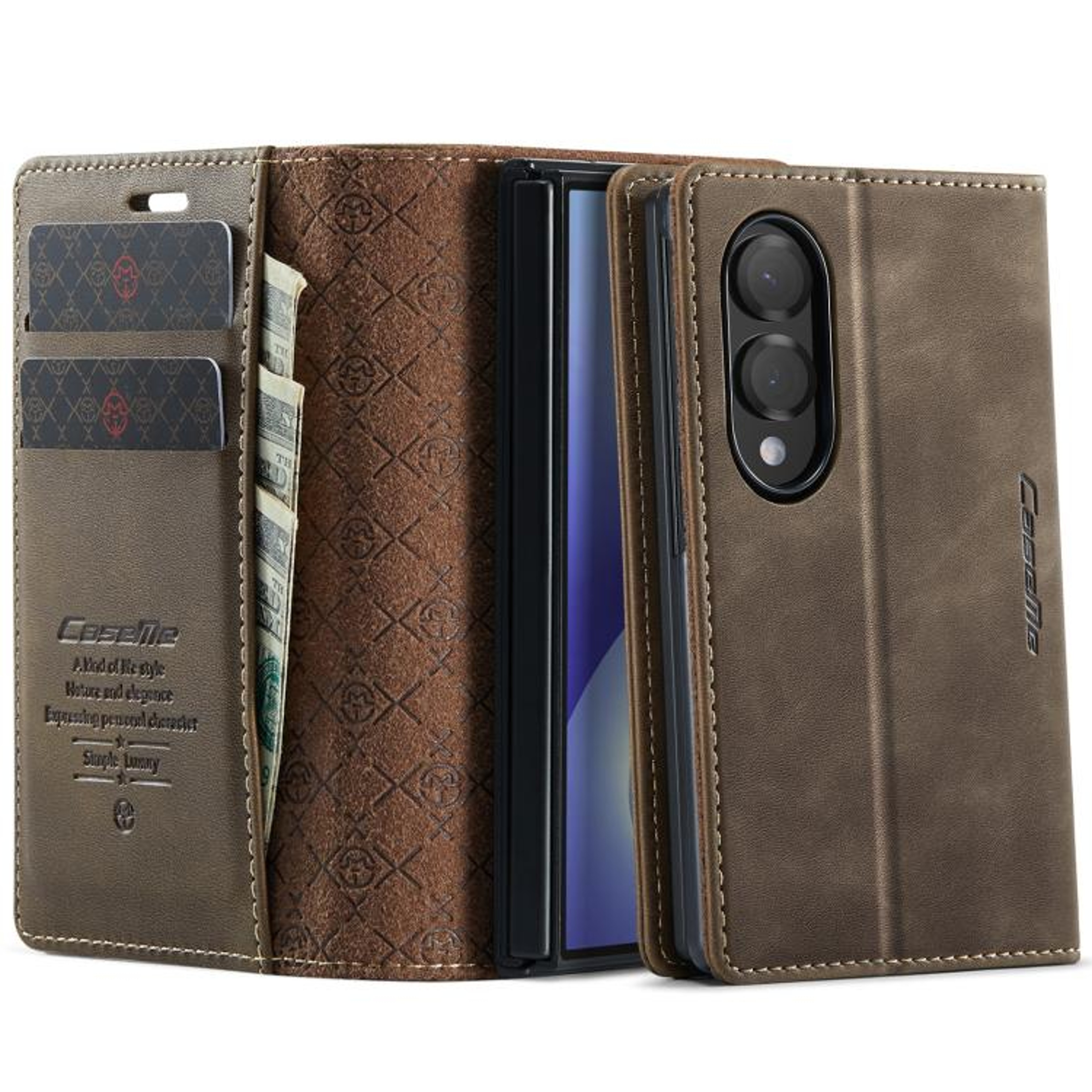 Galaxy Z Fold8 Wallet Case With RFID Blocking Leather Cover And Kickstand 13