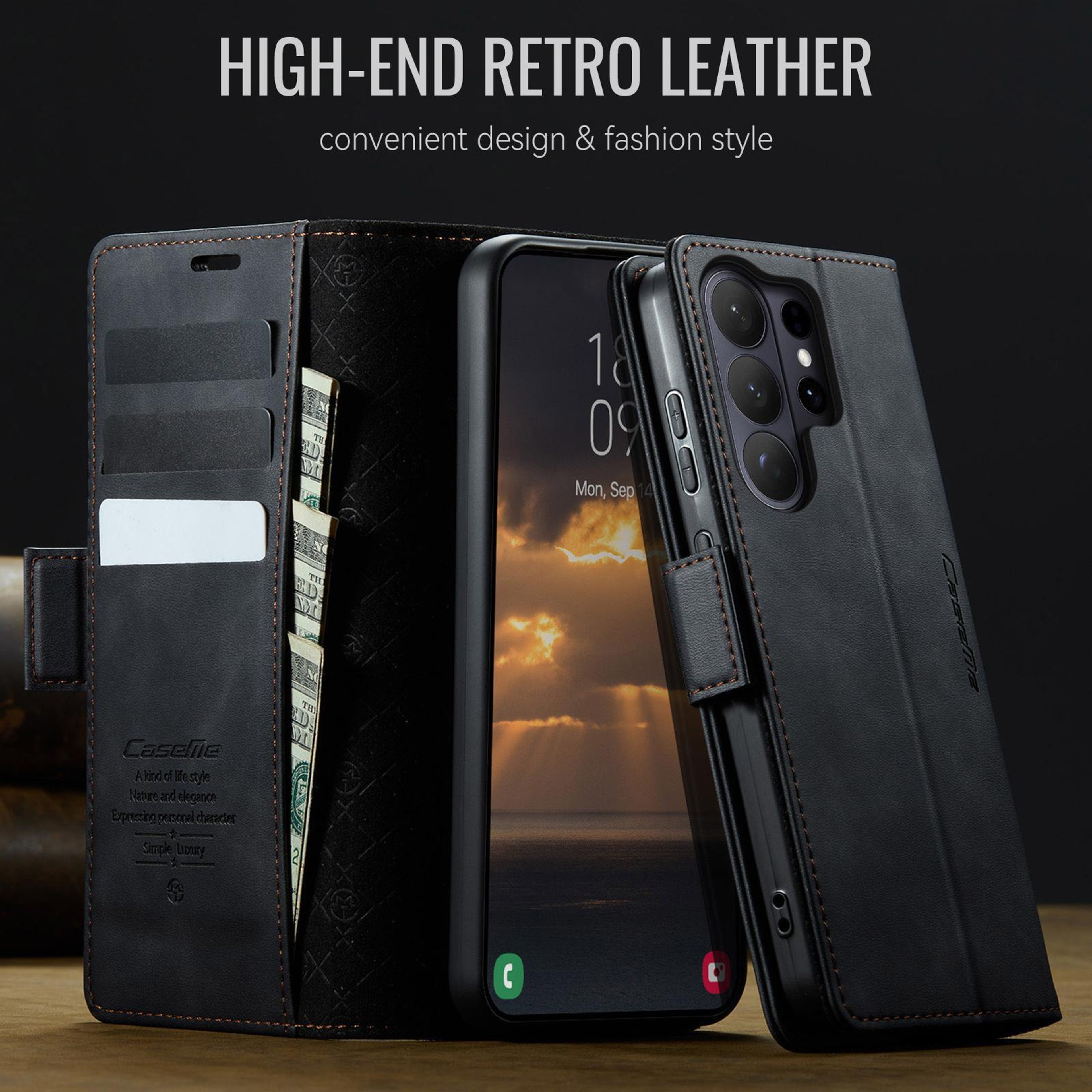 Galaxy S26 Ultra Wallet Case With RFID Blocking And Leather Card Holder 5
