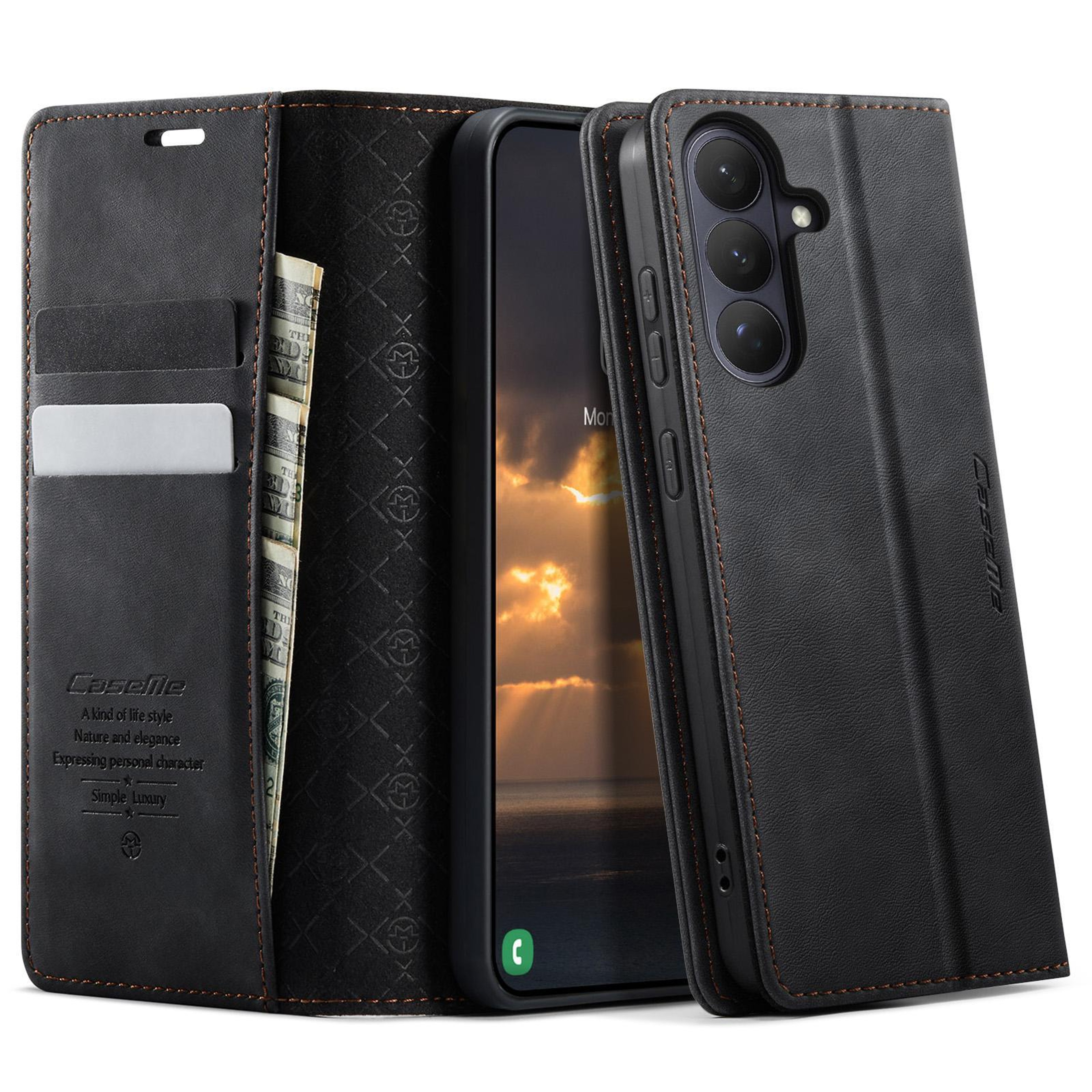 Samsung Galaxy S26 Wallet Case With RFID Blocking Card Holder And Kickstand 0
