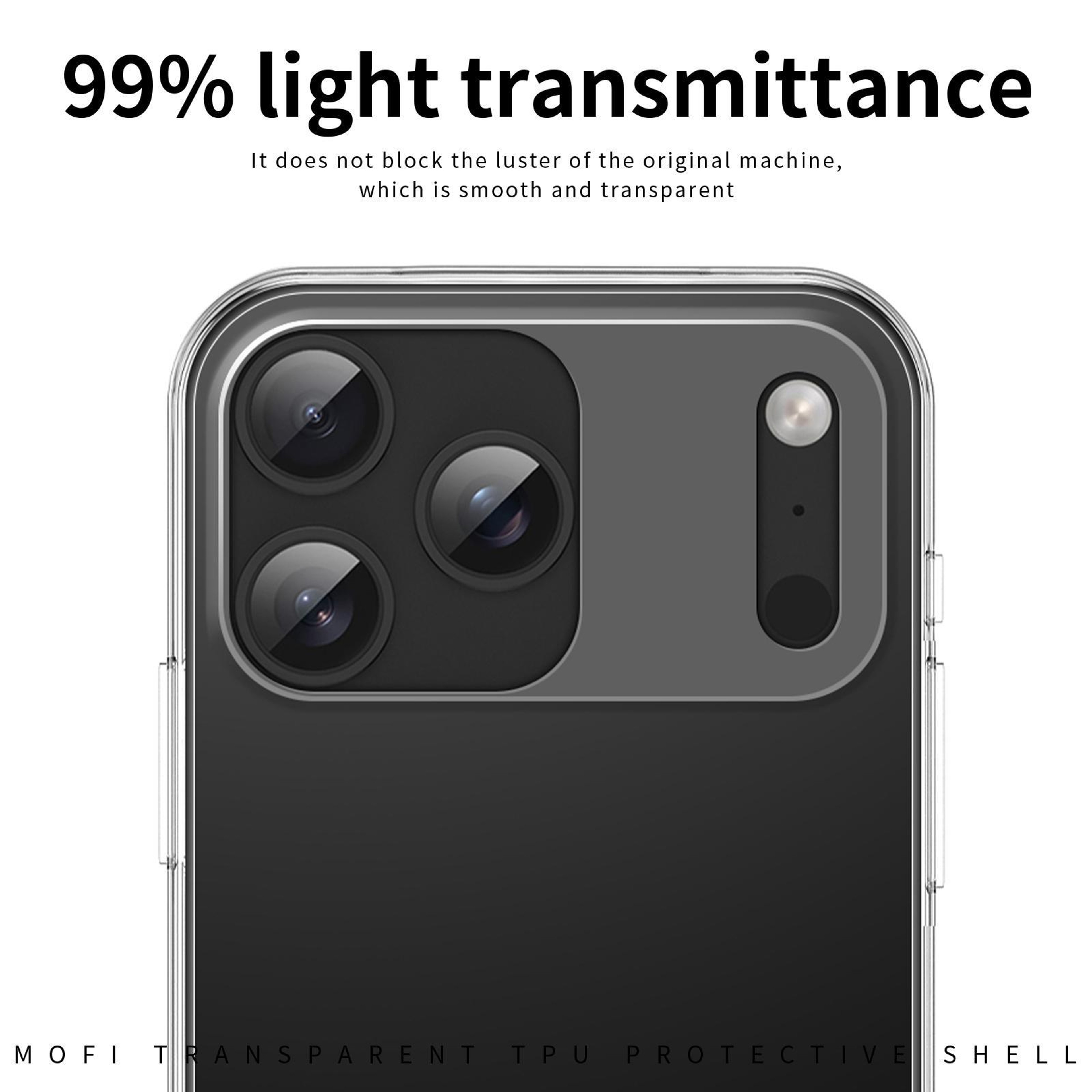 MOFI Ming iPhone 17 Pro Max Clear Case Ultra Thin TPU Protective Cover – view 4